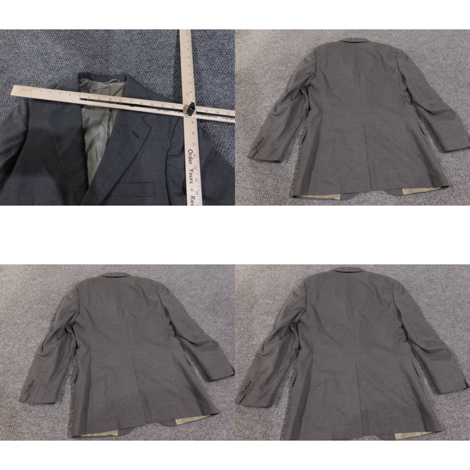 Ralph Lauren VINTAGE Ralph Lauren Polo University Blazer Mens 42 Wool Sport Coat Executive Shop 90s Gray Tweed Notch Two-Button 2 Piece Size US XL / EU 56 / 4 - 9 Thumbnail