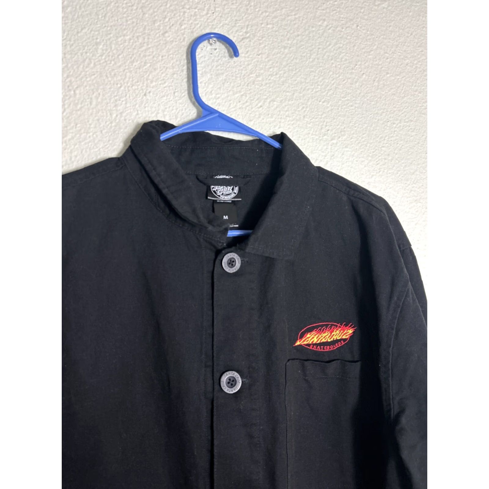 Vintage VINTAGE Santa Cruz Skateboards Mens Medium Long Sleeve Button-Up Shirt Chore Shirt Black Size US M / EU 48-50 / 2 - 3 Thumbnail