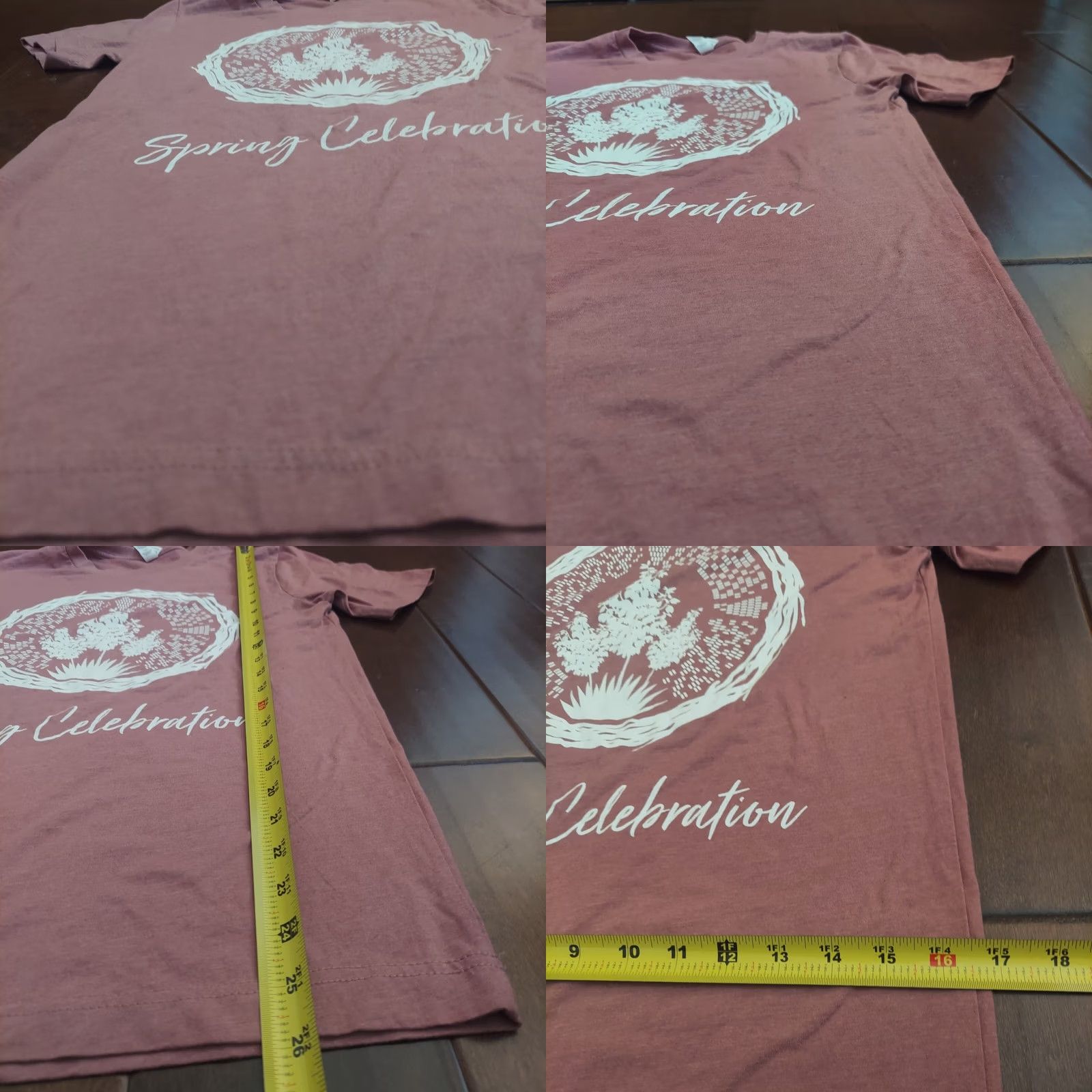 Vintage Bella Canvas Women's T-Shirt San Manuel Hakup A' AL Spring Celebration - Size S Red Crew Neck Short Sleeve Cotton Polyester Regular Shirt Womens Size S / US 4 / IT 40 - 8 Thumbnail