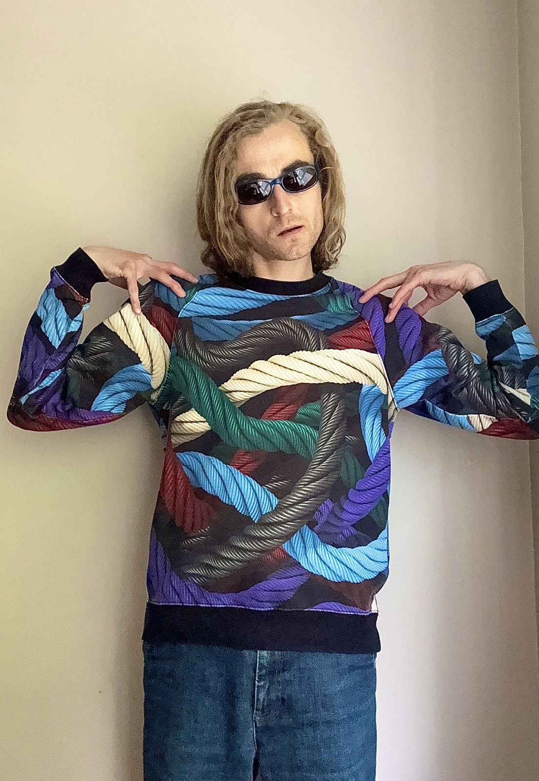 Christopher Kane Christopher Kane Trompe-l'œil Magnified Yarn Print Sweater Size US M / EU 48-50 / 2 - 11 Thumbnail