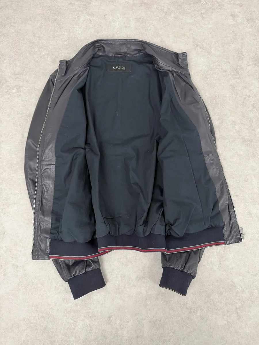 Gucci 2000s Gucci Black Leather Minimalist Jacket Size US M / EU 48-50 / 2 - 7 Thumbnail