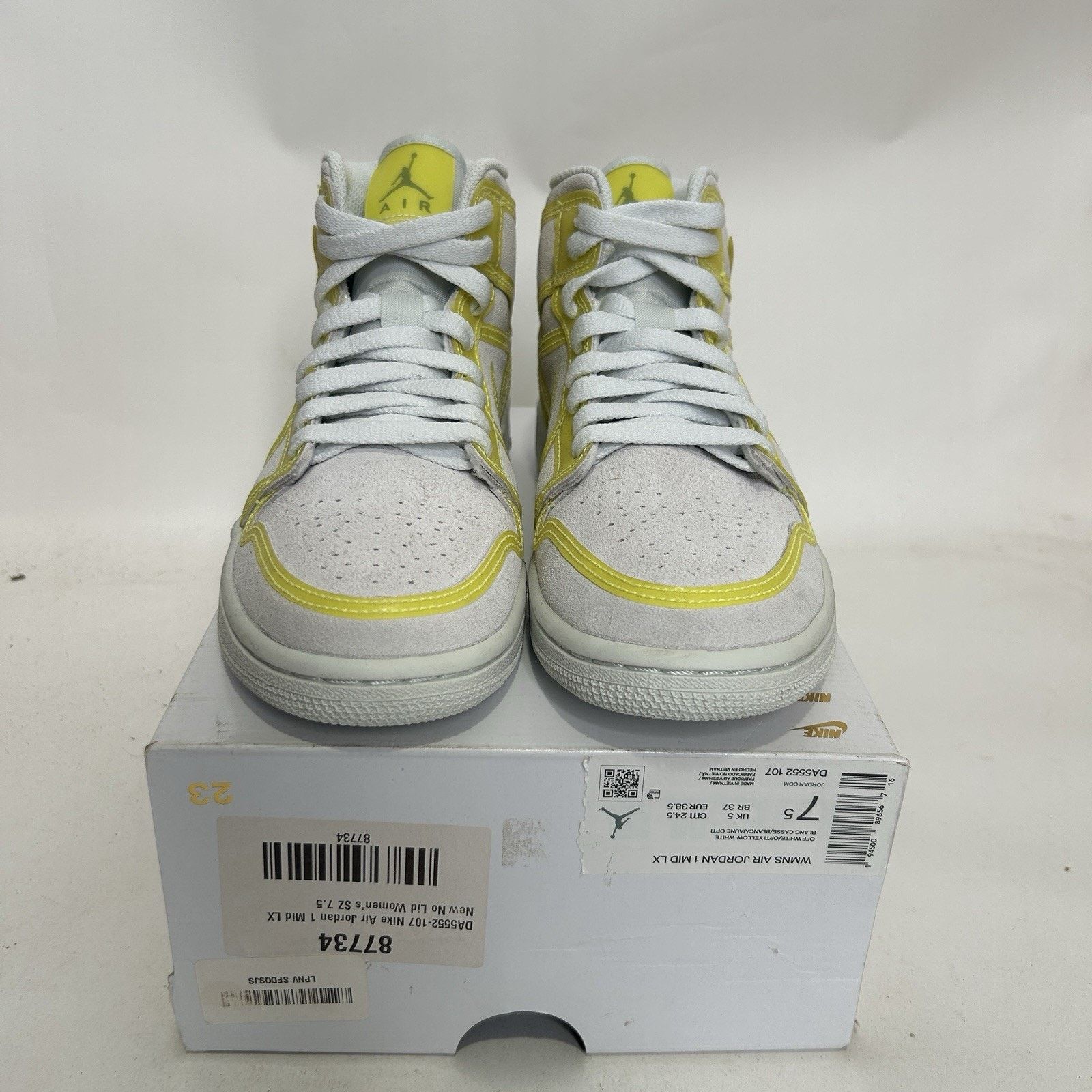 Jordan Brand Nike Air Jordan 1 Mid LX “White Opti Yellow” DA5552-107 Size US 7.5 / IT 37.5 - 2 Thumbnail