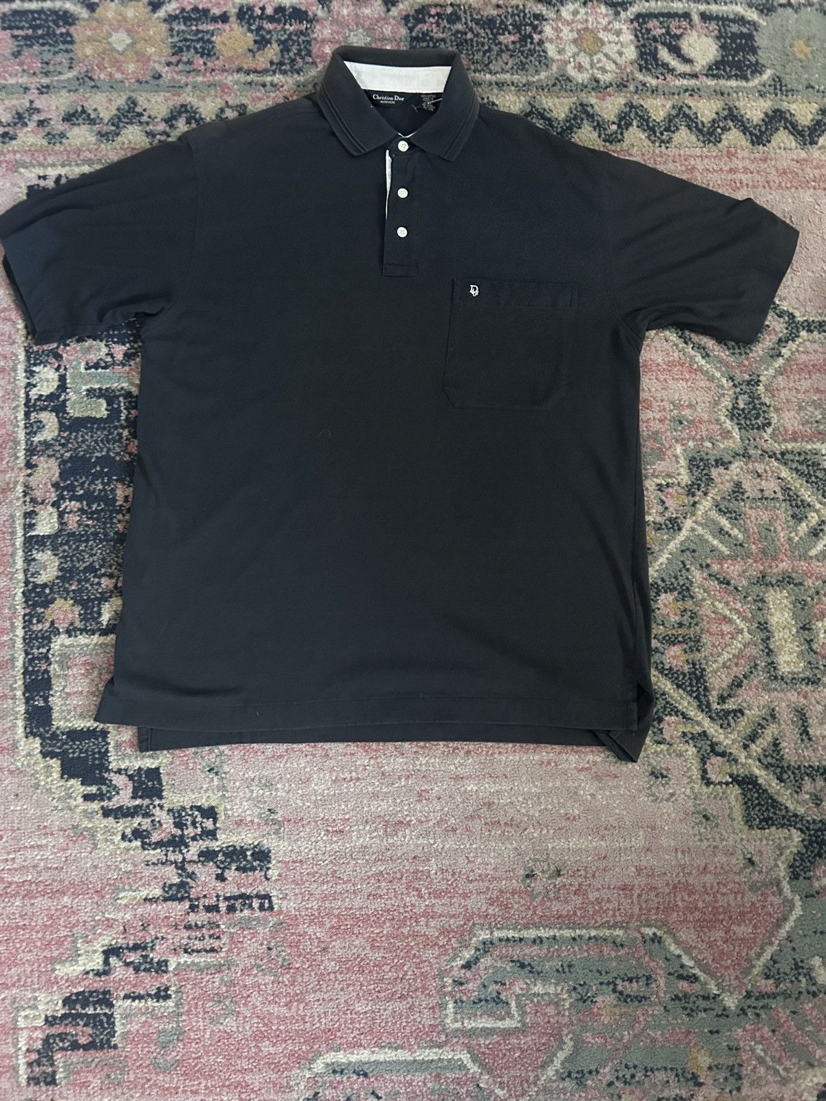 Christian Dior Monsieur VTG 90’s Christian Dior Monsieur Black Pocket Polo Shirt Size US S / EU 44-46 / 1 - 1 Thumbnail
