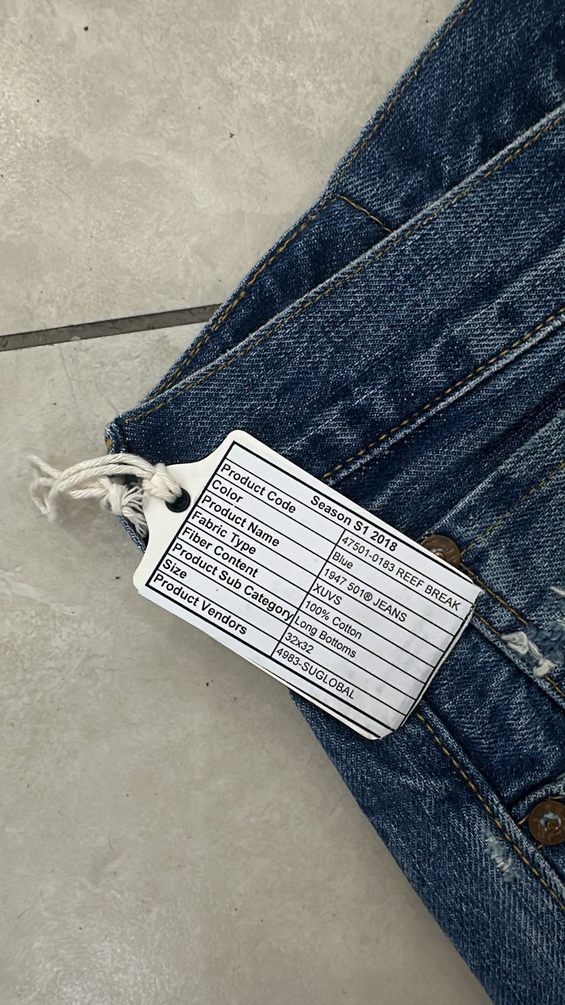 Levi's Vintage Clothing LVC SAMPLE Levi's Vintage Clothing 1947 501XX Selvedge Jeans Size US 32 / EU 48 - 5 Thumbnail