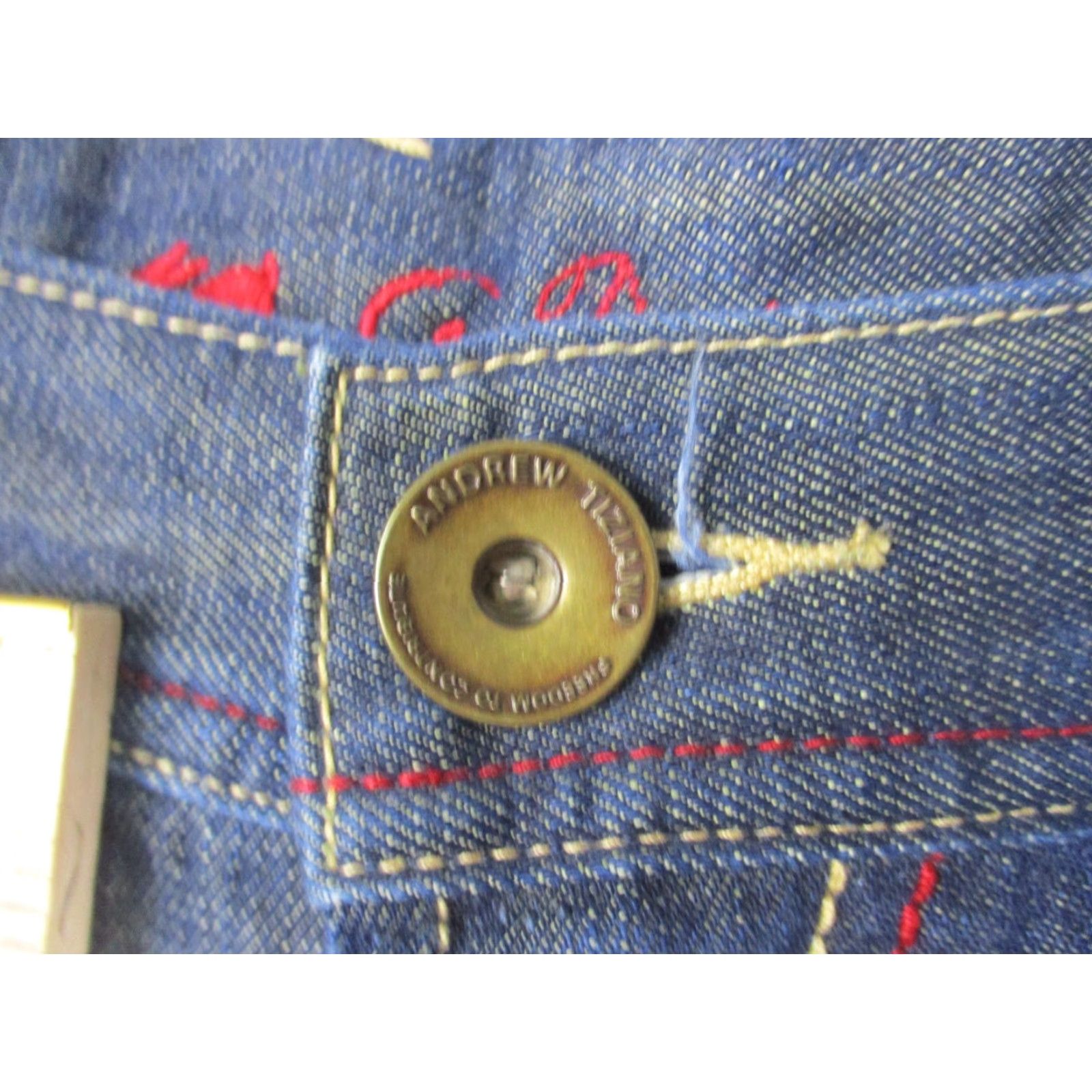 Vintage A Tiziano Andrew Distressed Jeans Original Series 36 Baggy Wide-Leg Y2K Unisex Adults 36 Almond Jeans Hip Hop Distressed 32 Inseam Mens Size US 36 / EU 52 - 6 Thumbnail