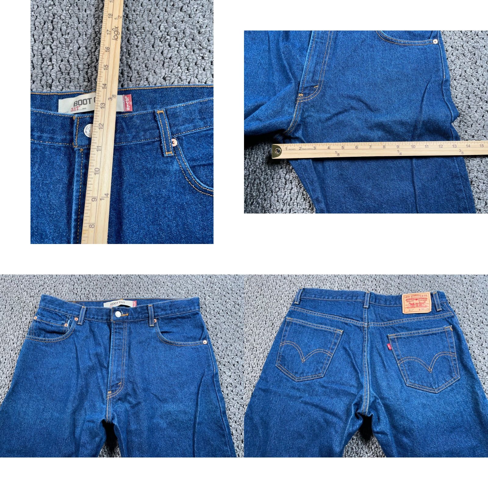 Levi's VINTAGE Levi's Jeans Bootcut Men 36 x 29 Blue Denim 517 Distressed? No Distress Grunge Retro Classic 90s-2000s Mens Jeans Size US 36 / EU 52 - 8 Thumbnail