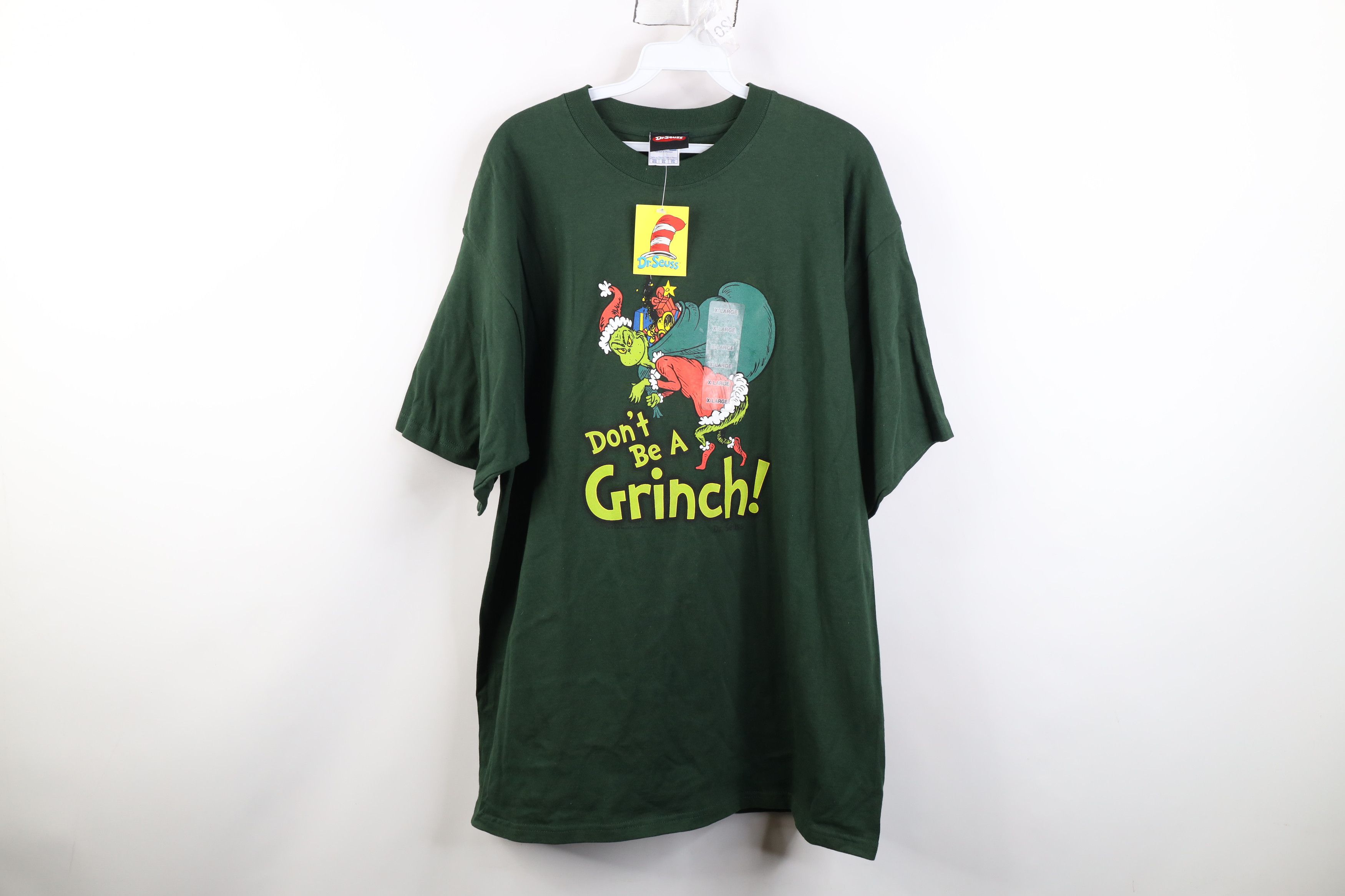 Vintage Deadstock Vintage 2001 Dr Seuss How The Grinch Stole T-Shirt Size US XL / EU 56 / 4 - 1 Thumbnail