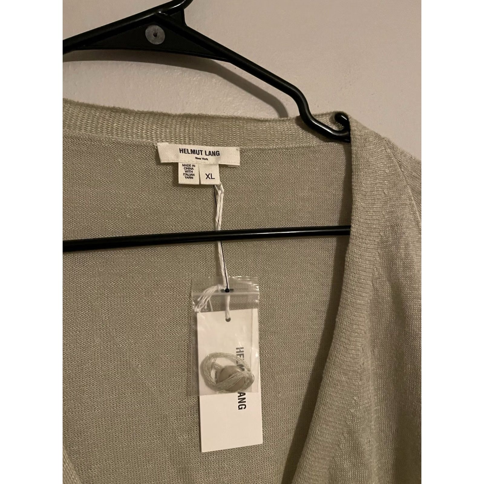 Helmut Lang VINTAGE Helmut Lang Cardigan Shirt Men XL Sage 100% Linen Lightweight Long Sleeve Knit New! Size US XL / EU 56 / 4 - 2 Thumbnail