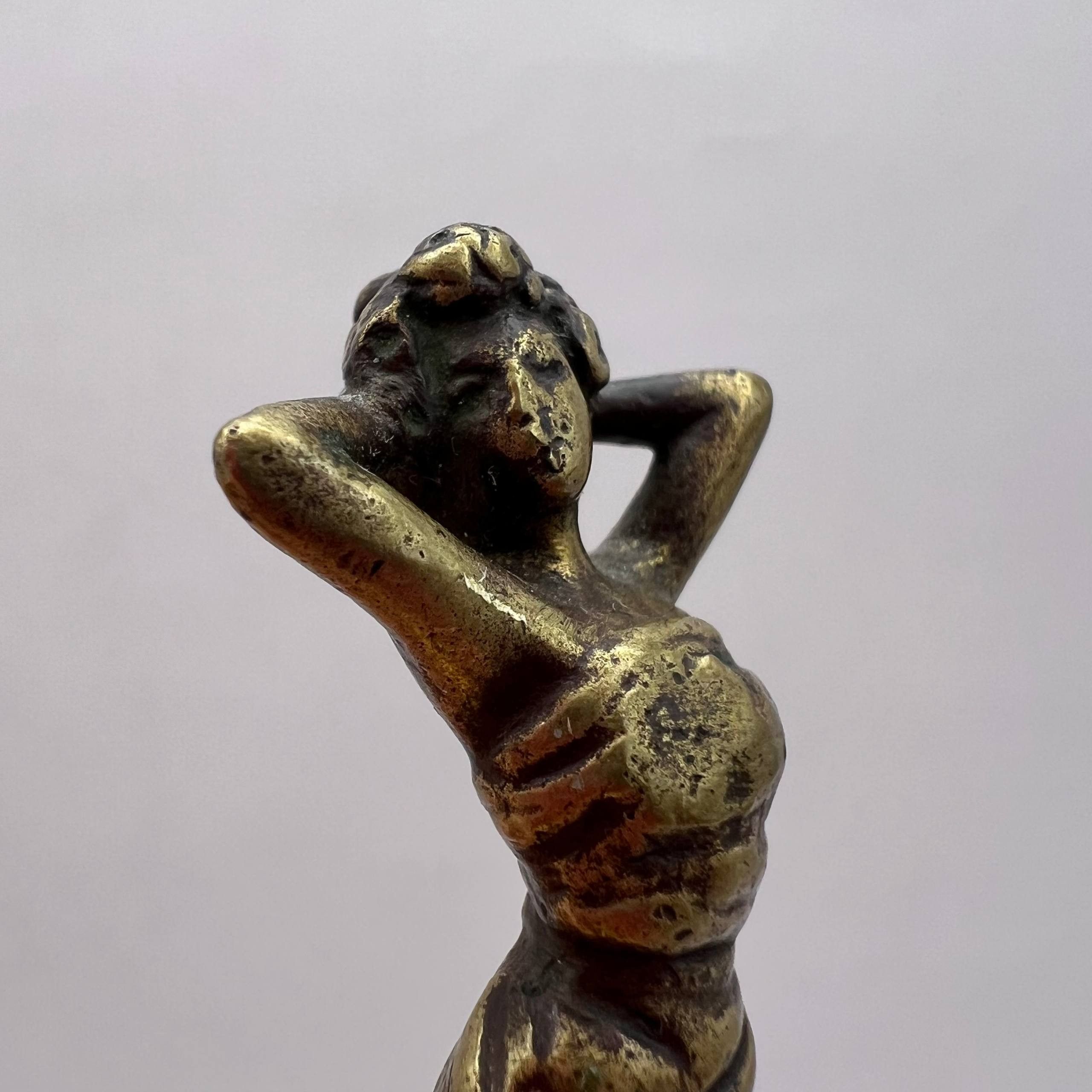Vintage Antique Bronze Lady Figurine Wax Seal Stamp Art 6.5cm Size ONE SIZE - 8 Thumbnail