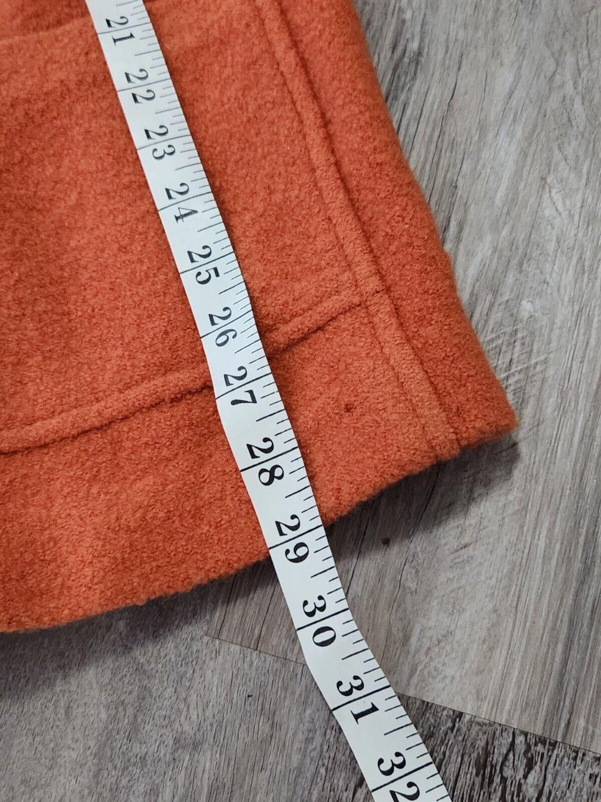 Designer Doncaster Womens Coat Wool Large Orange Collared Size L / US 10 / IT 46 - 10 Thumbnail