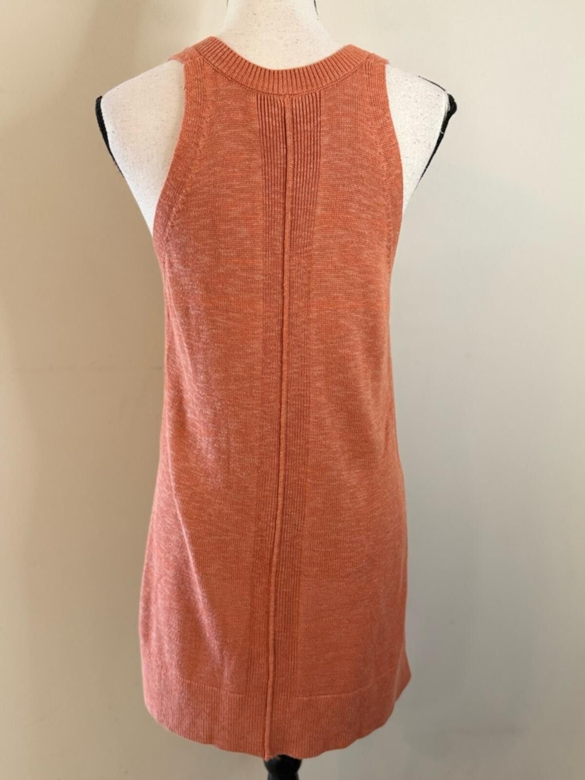 Other Anthropologie linen blend sleeveless knit sweater rust SZ XS Size XS / US 0-2 / IT 36-38 - 4 Thumbnail
