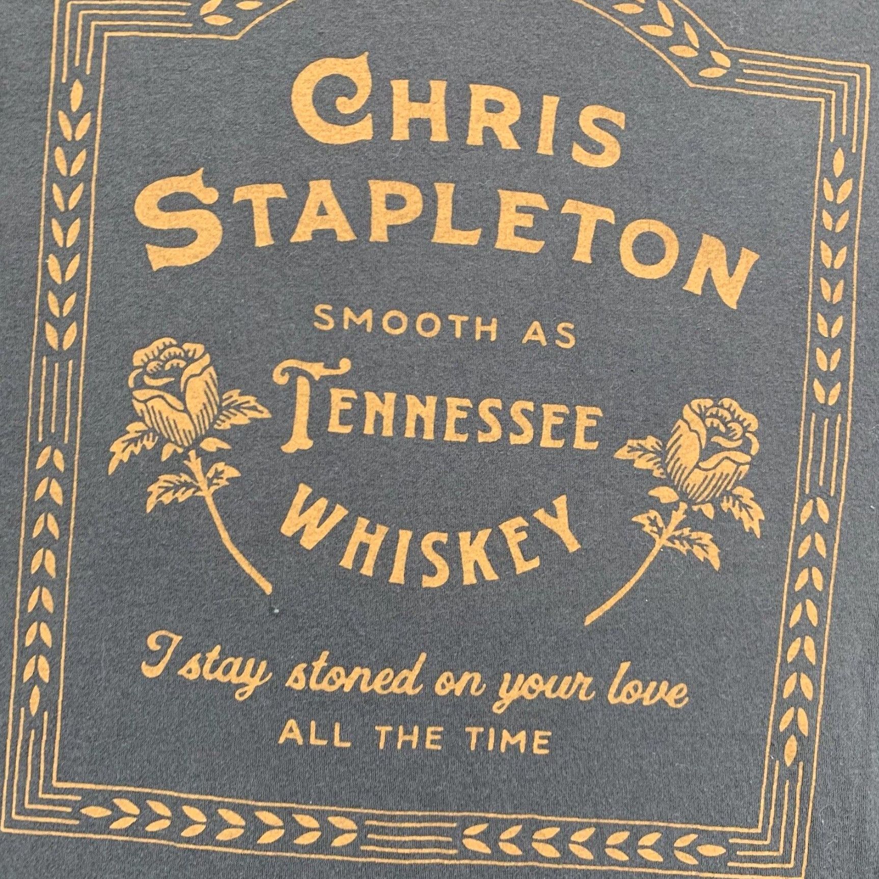 Vintage Chris Stapleton Shirt Graphic Print Medium Gray Crew Neck Short Sleeve Music T-Shirt Unisex Size US M / EU 48-50 / 2 - 2 Thumbnail