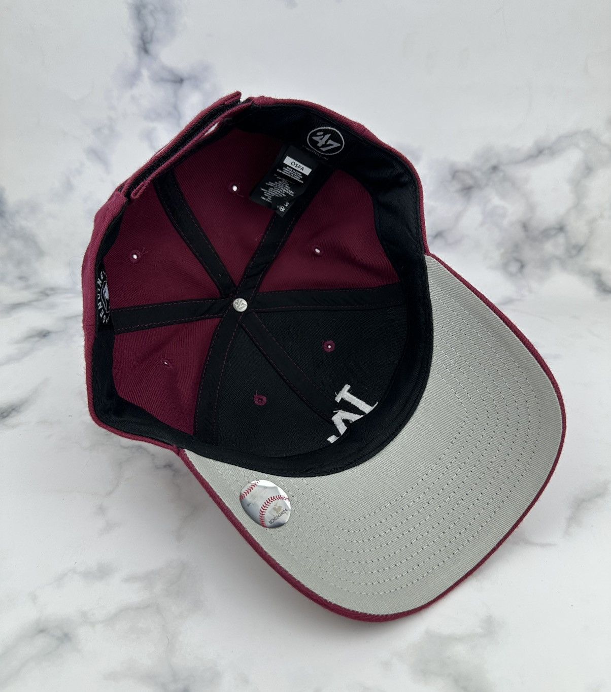 47 Brand '47 Brand Los Angeles Dodgers Hat MLB MVP Cap Maroon OSFA Size ONE SIZE - 4 Thumbnail
