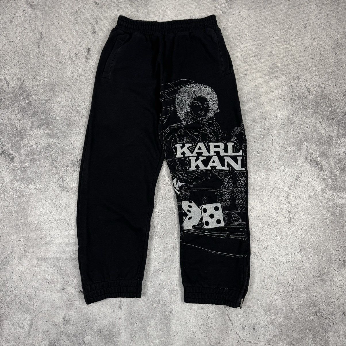 Karl Kani Crazy Vintage Karl Kani Y2K Embroidered Big Logo Sweatpants Size US 32 / EU 48 - 1 Thumbnail