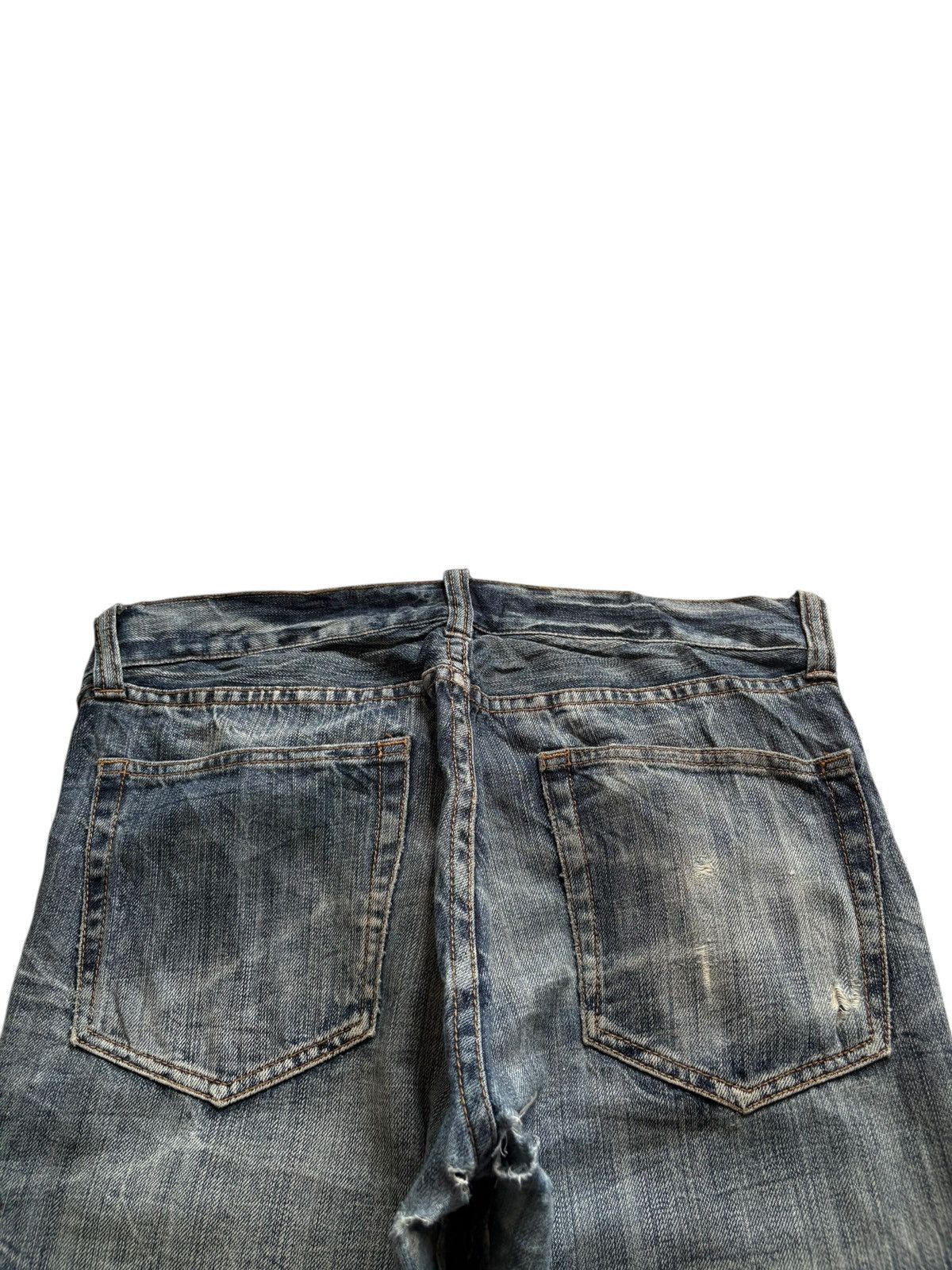 Japanese Brand Vintage Japanese Brand Crack Wash Distressed Flare Jeans Size US 32 / EU 48 - 8 Thumbnail