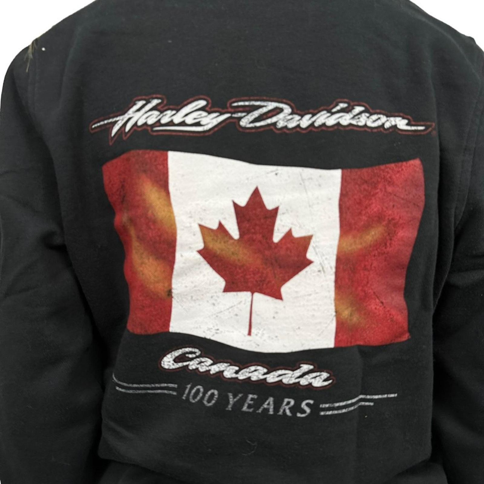 Harley Davidson Vintage Woman’s Harley Davidson Canada Zipup Hoodie Size XL / US 12-14 / IT 48-50 - 5 Thumbnail