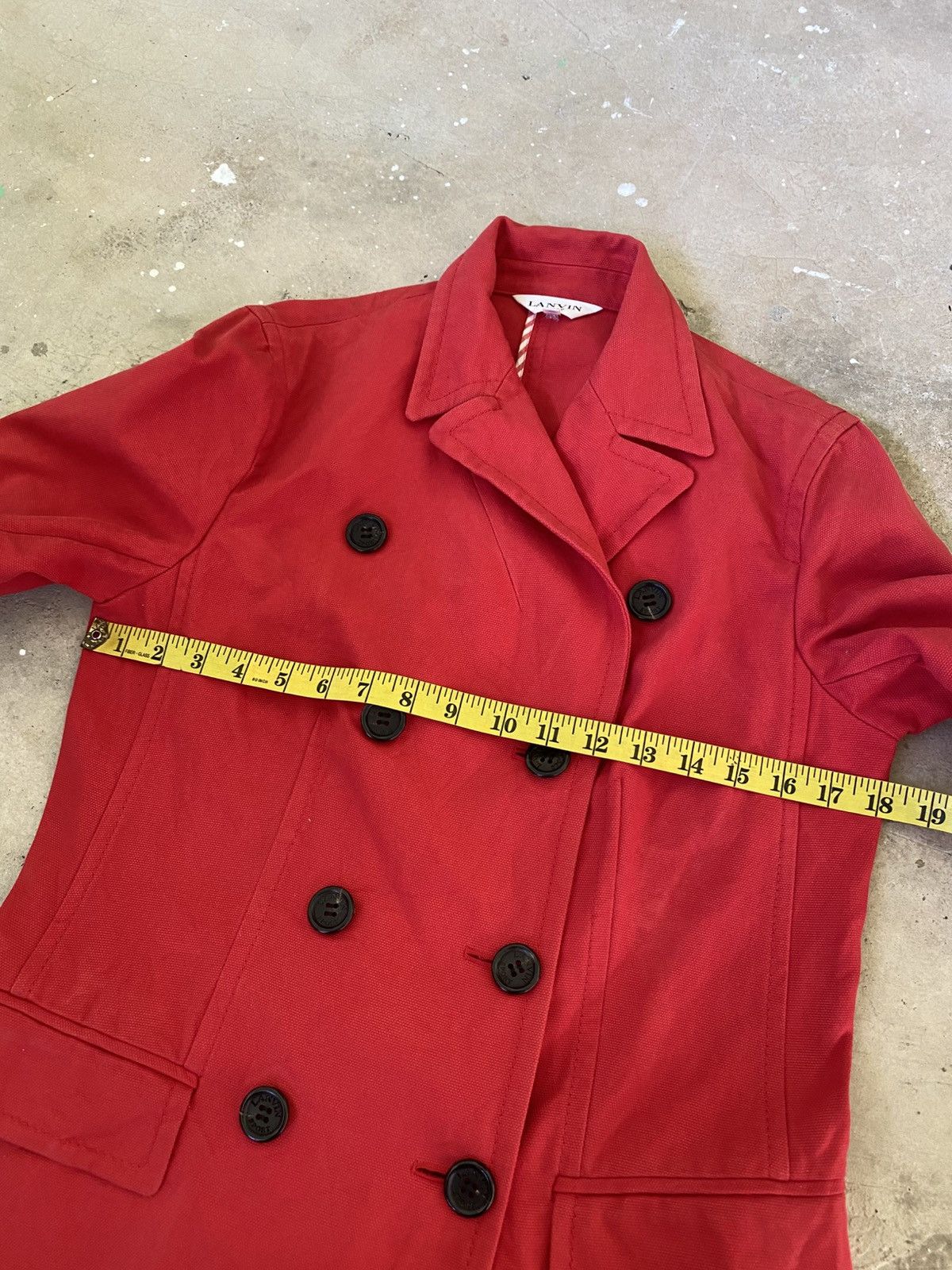 Lanvin Lanvin Sport Red Double Breasted Peacoat Size S / US 4 / IT 40 - 14 Thumbnail