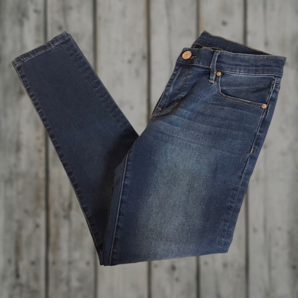 Bdg BDG Jeans Womens 28 Urban Outfitters Twig Mid Rise Dark Wash Denim Jeans 28 Inseam 5-Pocket Design Cotton Blend Blue Stretch Regular Womens Size 28" / US 6 / IT 42 - 1 Thumbnail