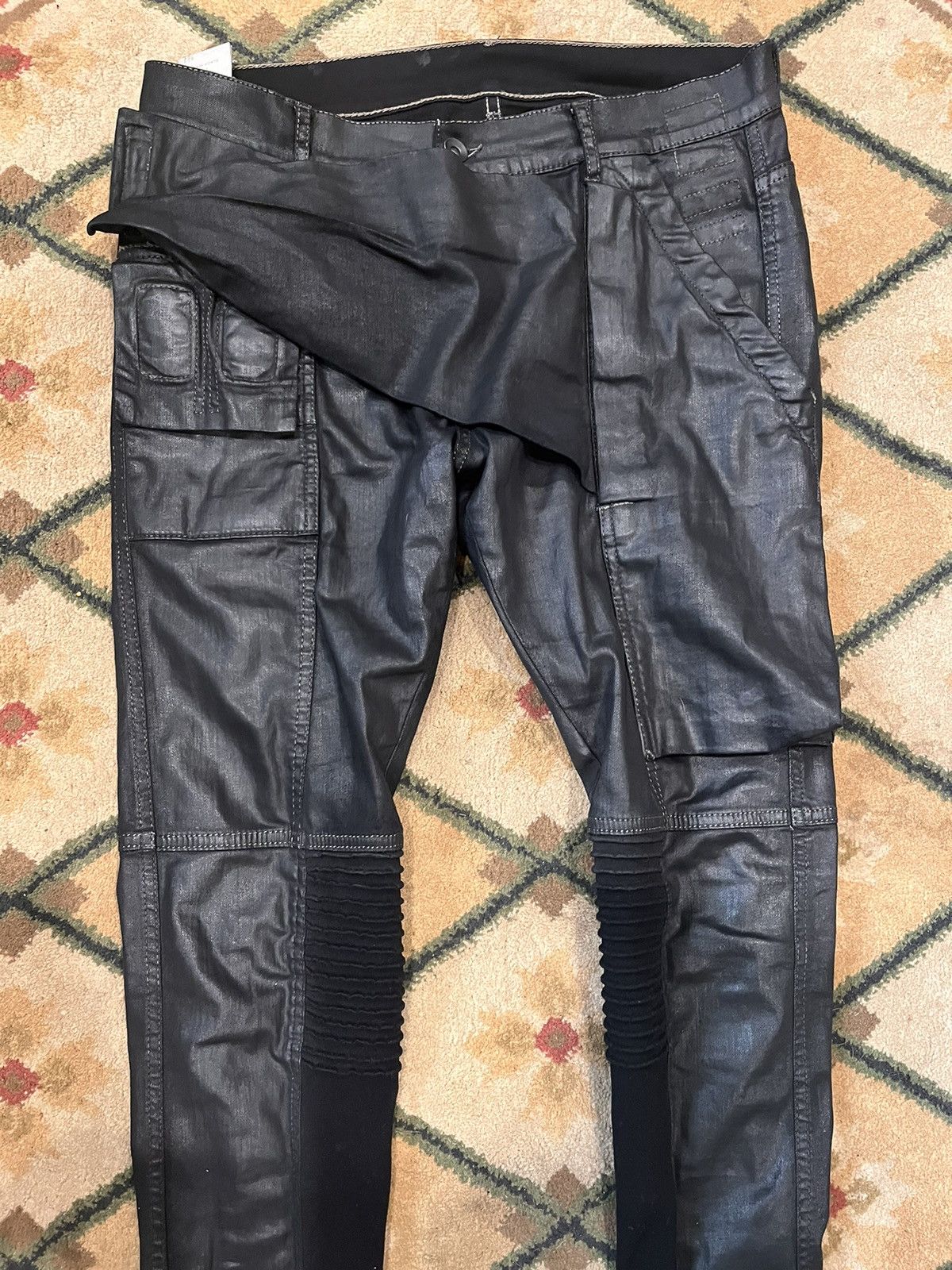 Rick Owens × Rick Owens Drkshdw Rick Owens Memphis Waxed Denim Size US 31 - 2 Thumbnail