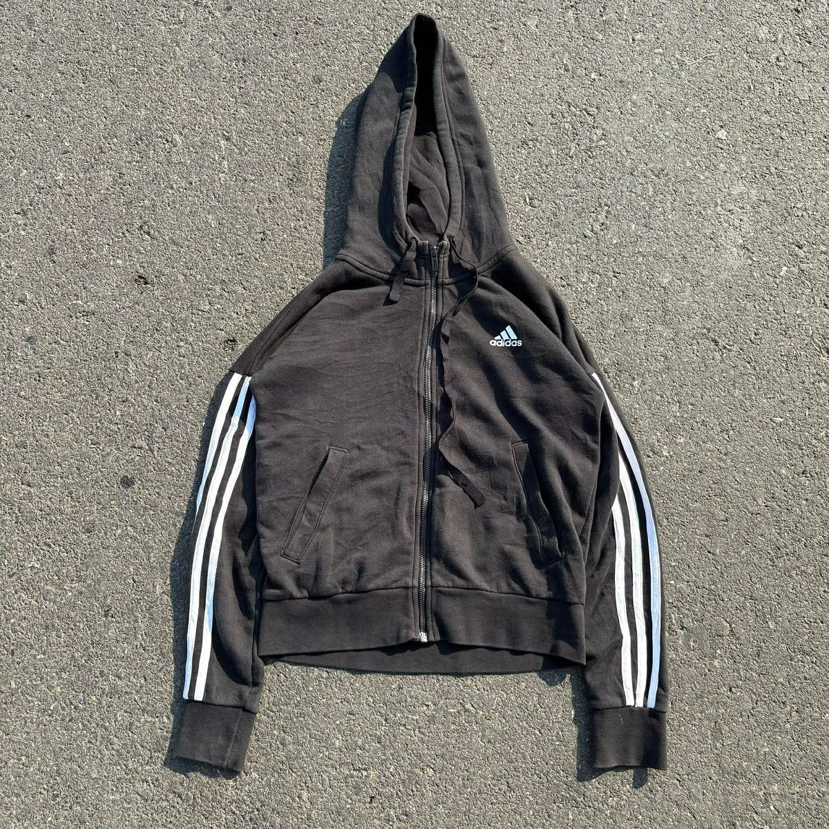 Adidas Adidas Sportswear - Zip-up sweatshirt - black white Size XS / US 0-2 / IT 36-38 - 1 Thumbnail
