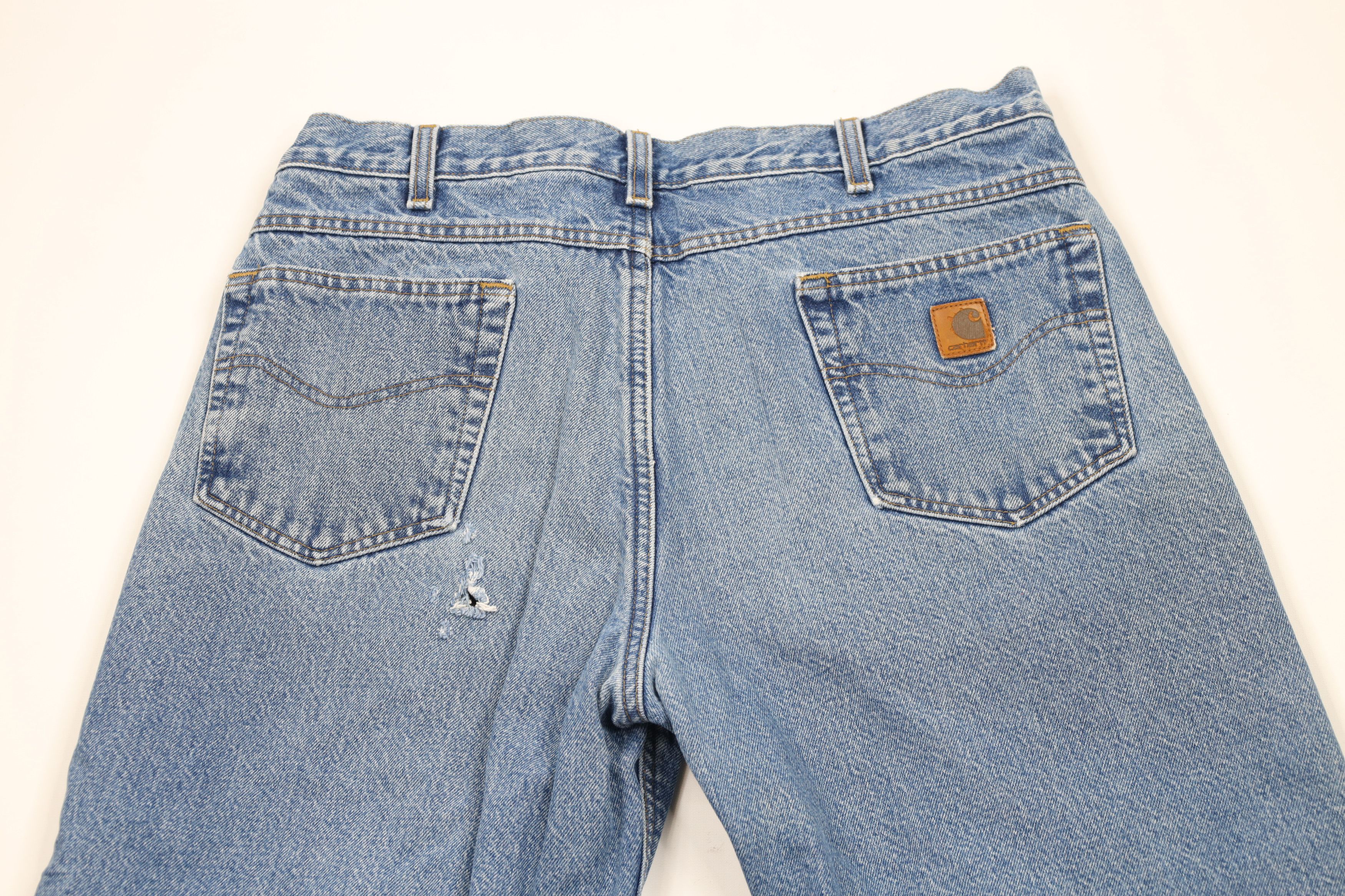 Carhartt × Vintage Vintage Y2K Carhartt Relaxed Fit Fleece Lined Wide Leg Jeans Size US 36 / EU 52 - 10 Thumbnail