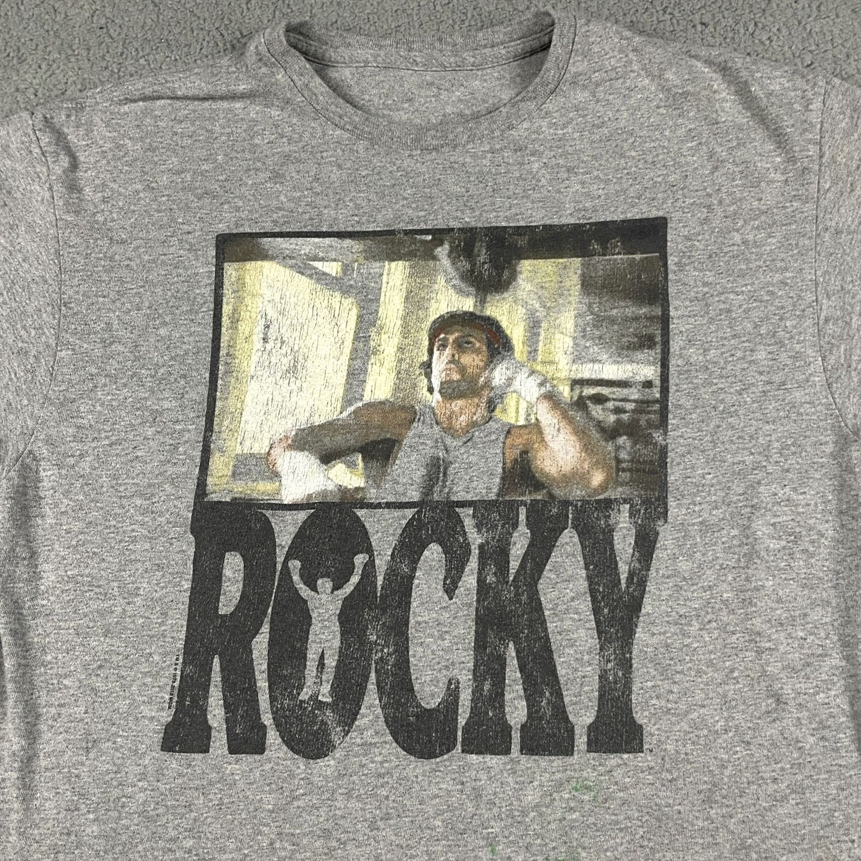 Thrasher Rocky Shirt Adult Medium Gray T-Shirt Crew Neck Short Sleeve Cotton Mens Distressed Graphic Print Sports Movie Boxe... Size US M / EU 48-50 / 2 - 2 Thumbnail