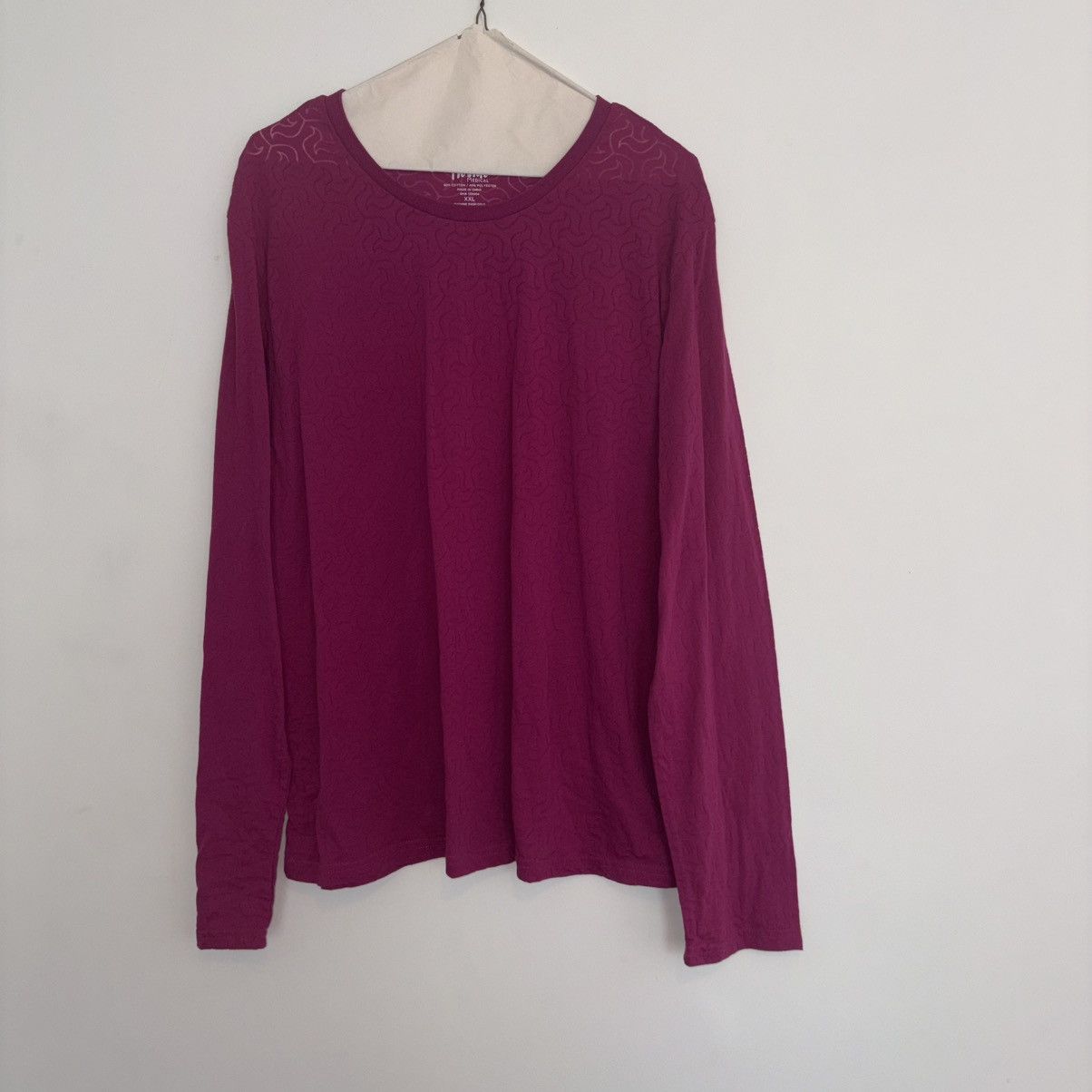 Other Think Medical Dark Pink Long Sleeve Pattern Shirt Size XXL / US 16-18 / IT 52-54 - 1 Thumbnail