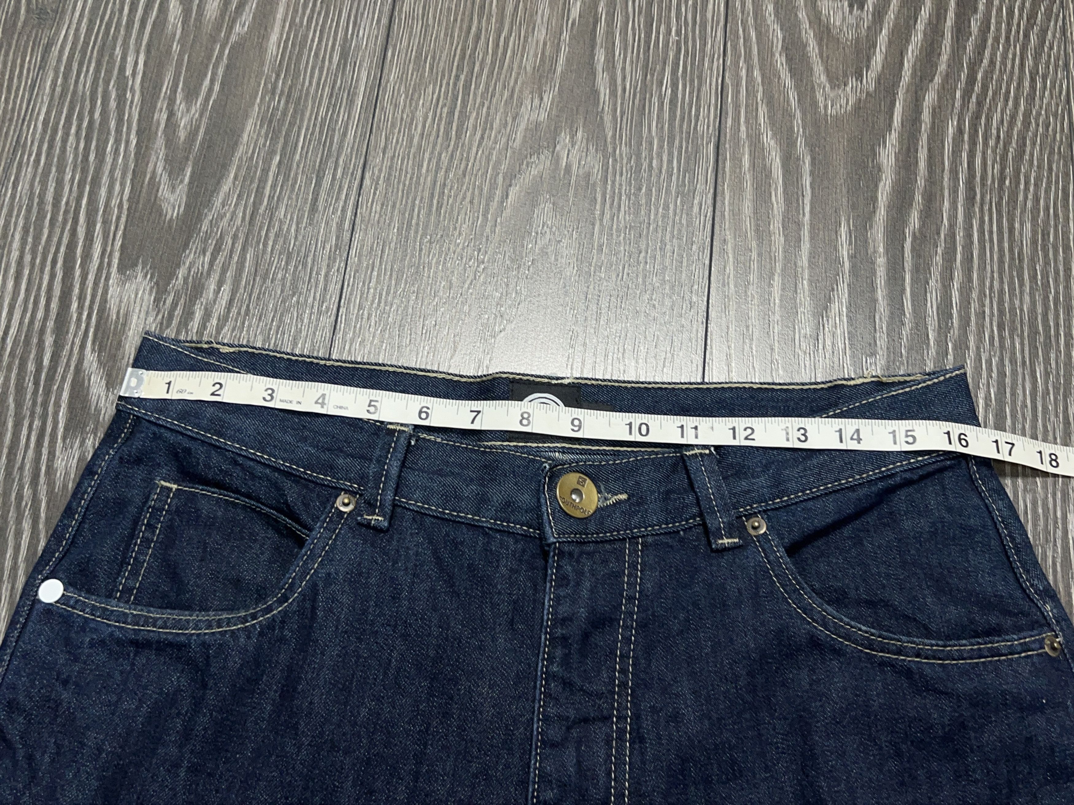 Southpole Mens Script Denim Jeans Pants Big Logo Embroidery Size 32 Size US 32 / EU 48 - 6 Thumbnail