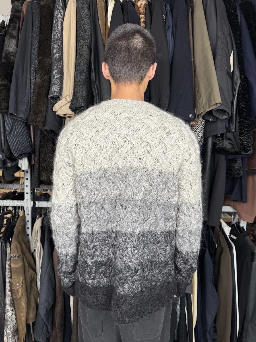 Emporio Armani 2000 Emporio Armani Grey Wool Layers Gradient Sweater Size US M / EU 48-50 / 2 - 4 Thumbnail