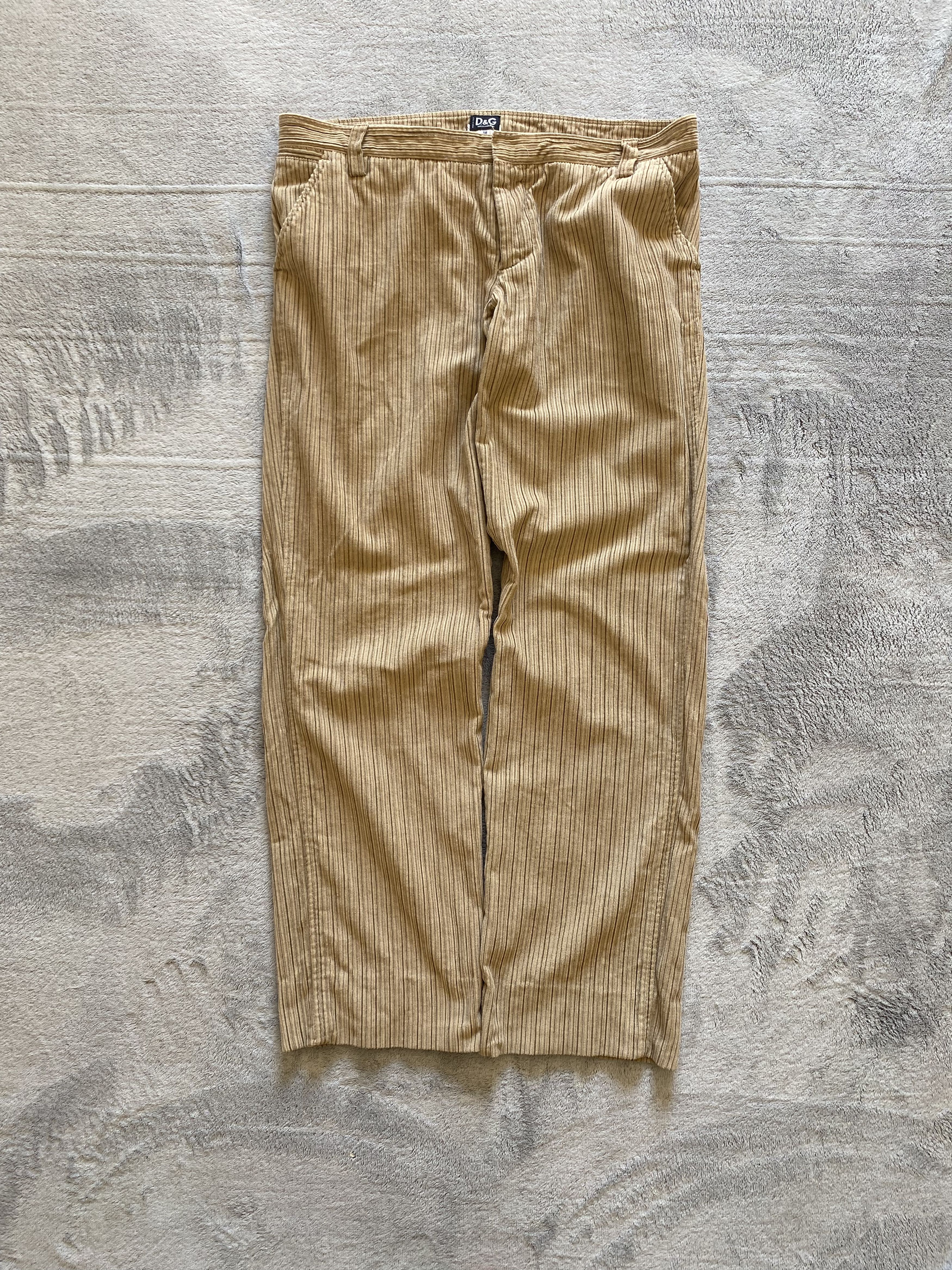 Dolce & Gabbana Vintage y2k rare archive Dolce Gabbana corduroy pants Size US 36 / EU 52 - 1 Thumbnail
