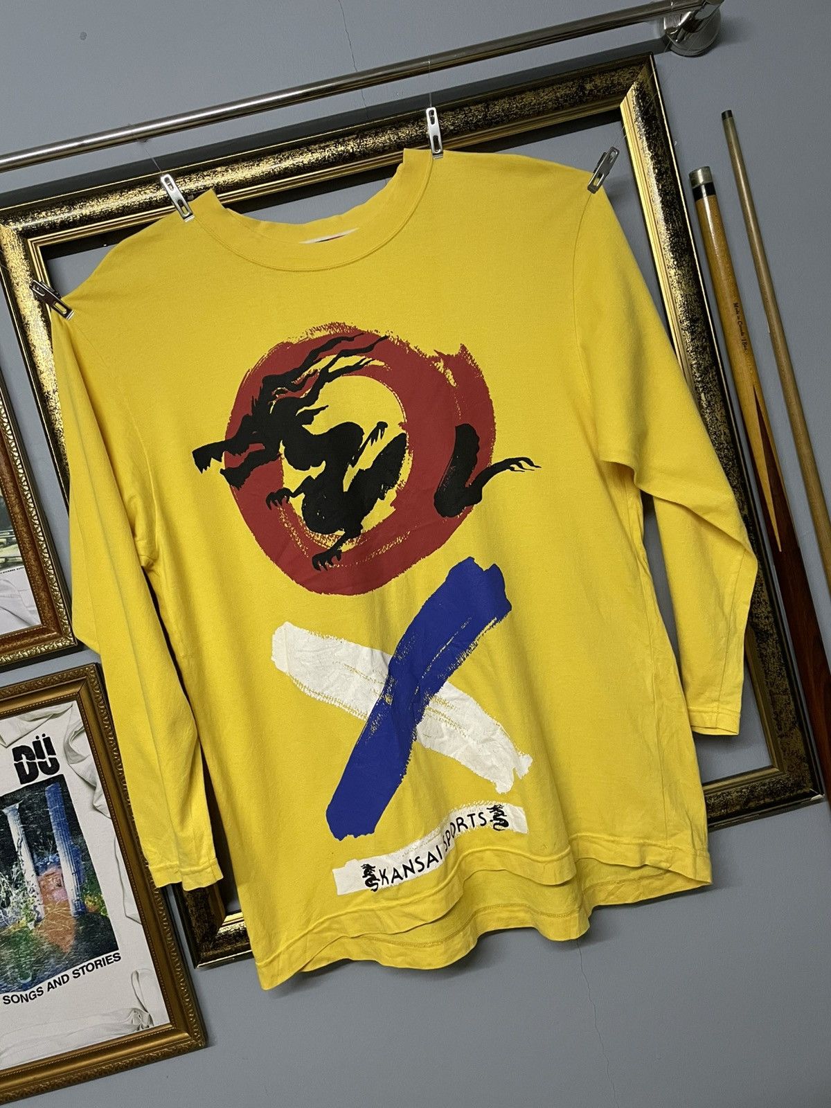 Kansai Yamamoto Vintage 1990s Japan Designer Kansai Yamamoto Iconic Dragon Size US M / EU 48-50 / 2 - 2 Thumbnail