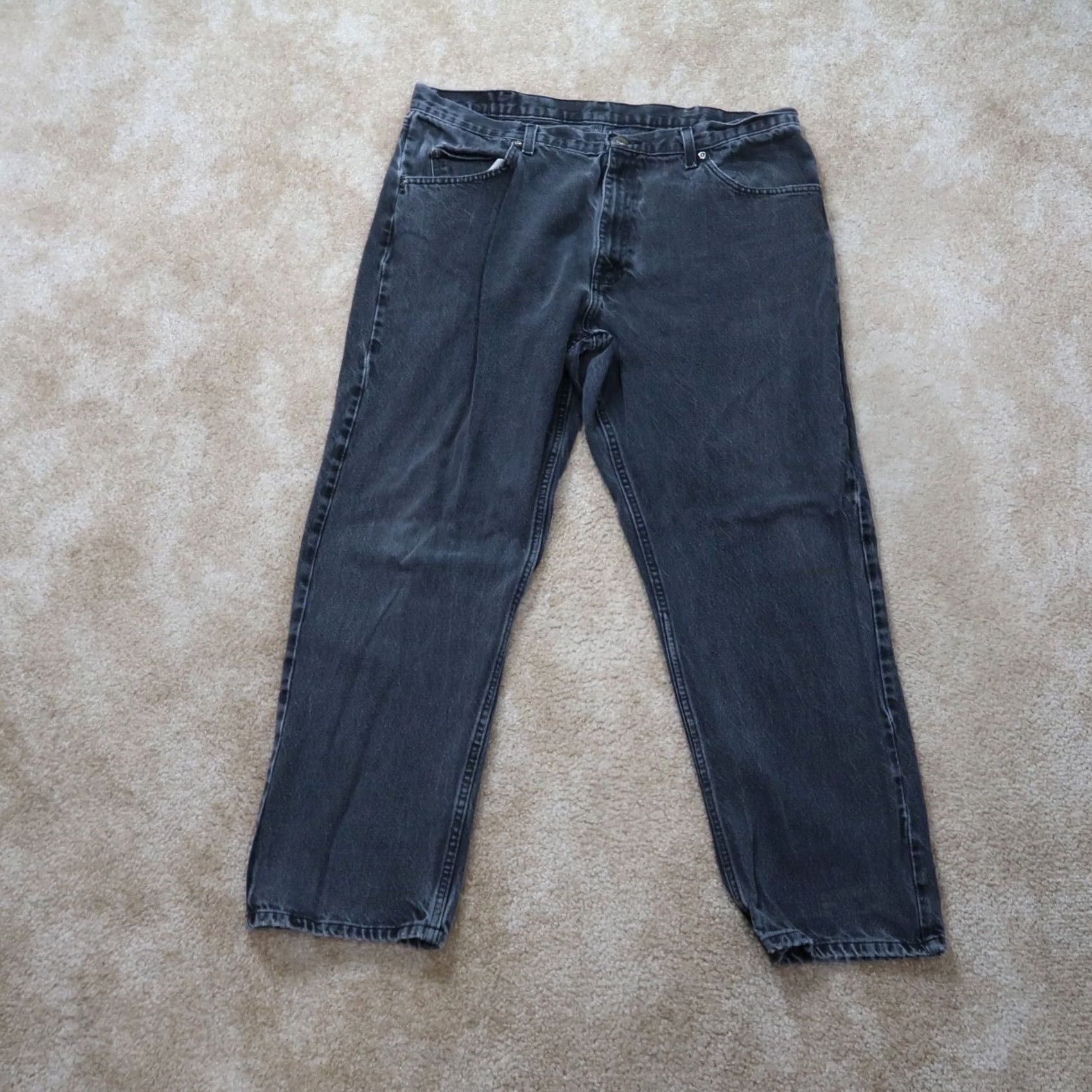 Wrangler Wrangler Relaxed Straight Jeans Men’s 38x30 Black Denim Pants Size US 38 / EU 54 - 2 Thumbnail