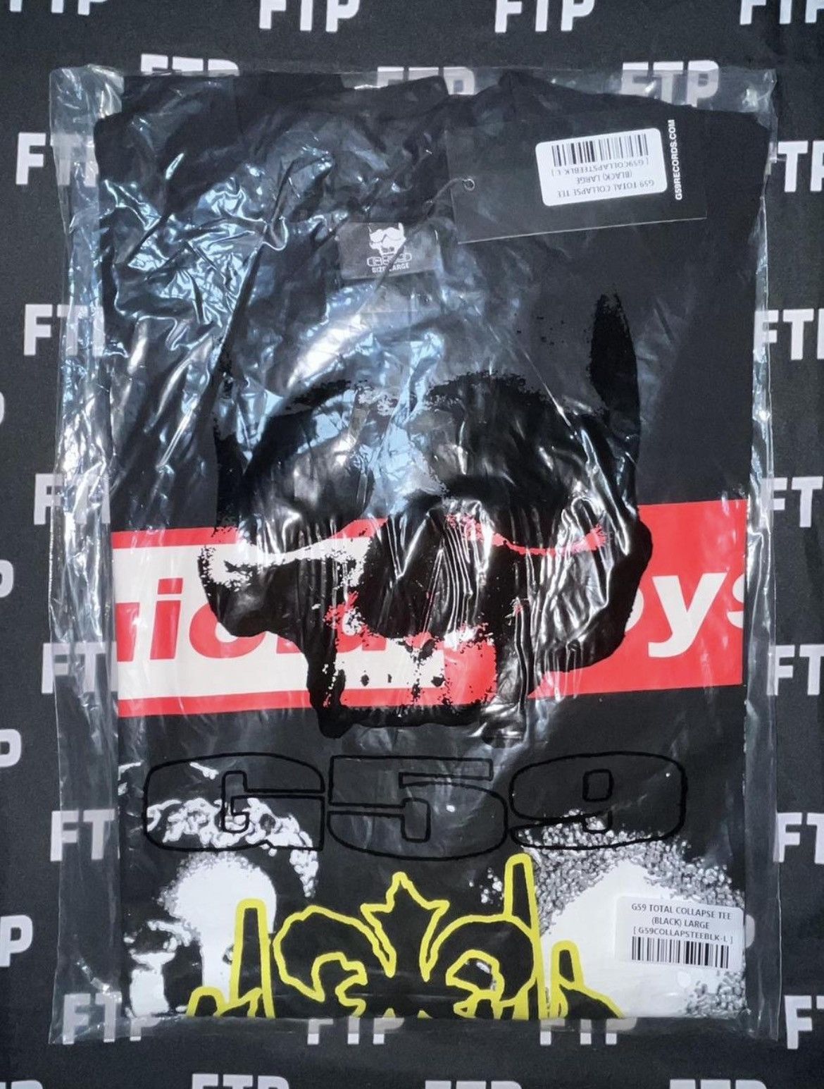 G59 Records G59 TOTAL COLLAPSE TEE (BLACK) Size US L / EU 52-54 / 3 - 1 Thumbnail