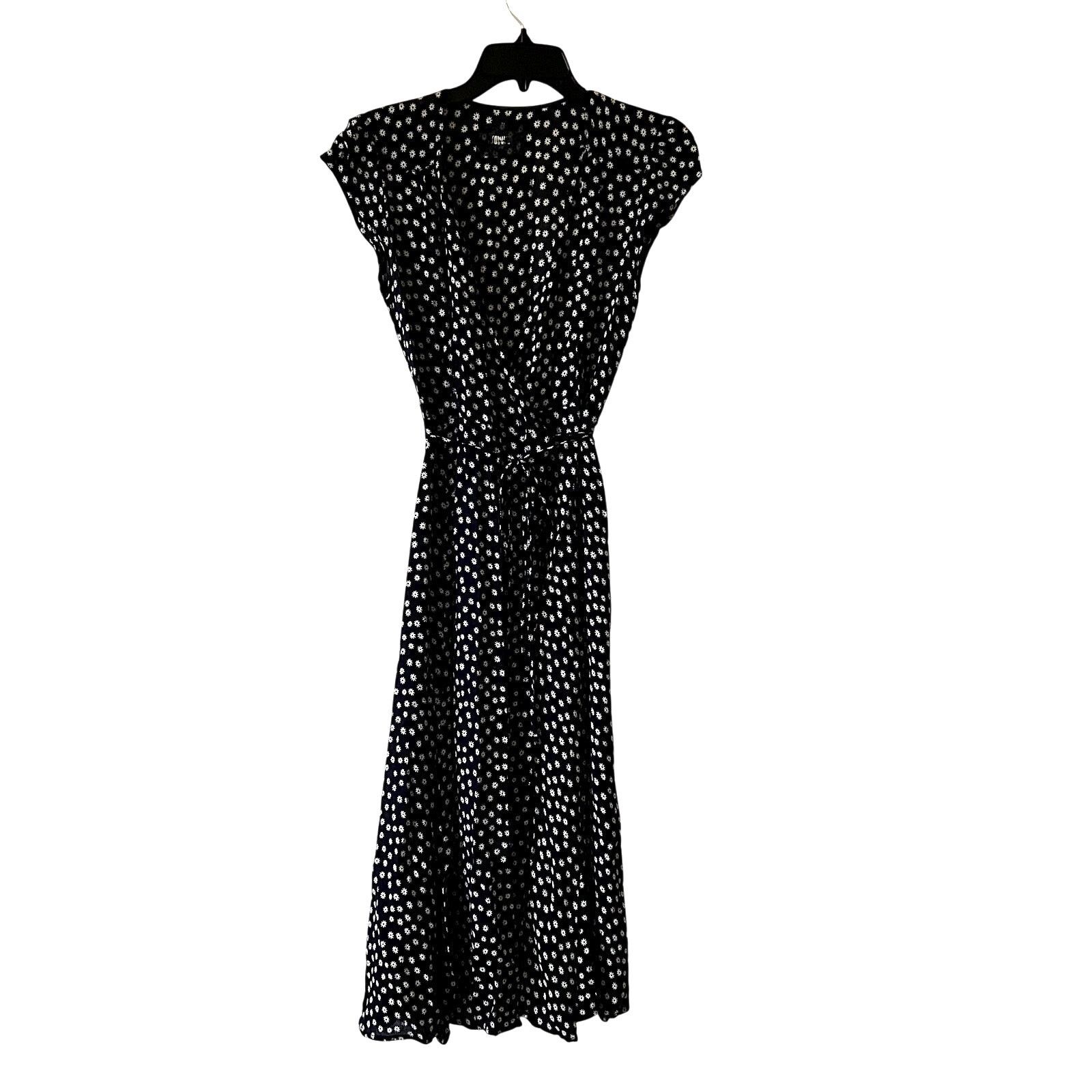 Reformation Reformation Carina Polka Dot Wrap Midi Dress Size XS Black Size XS / US 0-2 / IT 36-38 - 1 Thumbnail