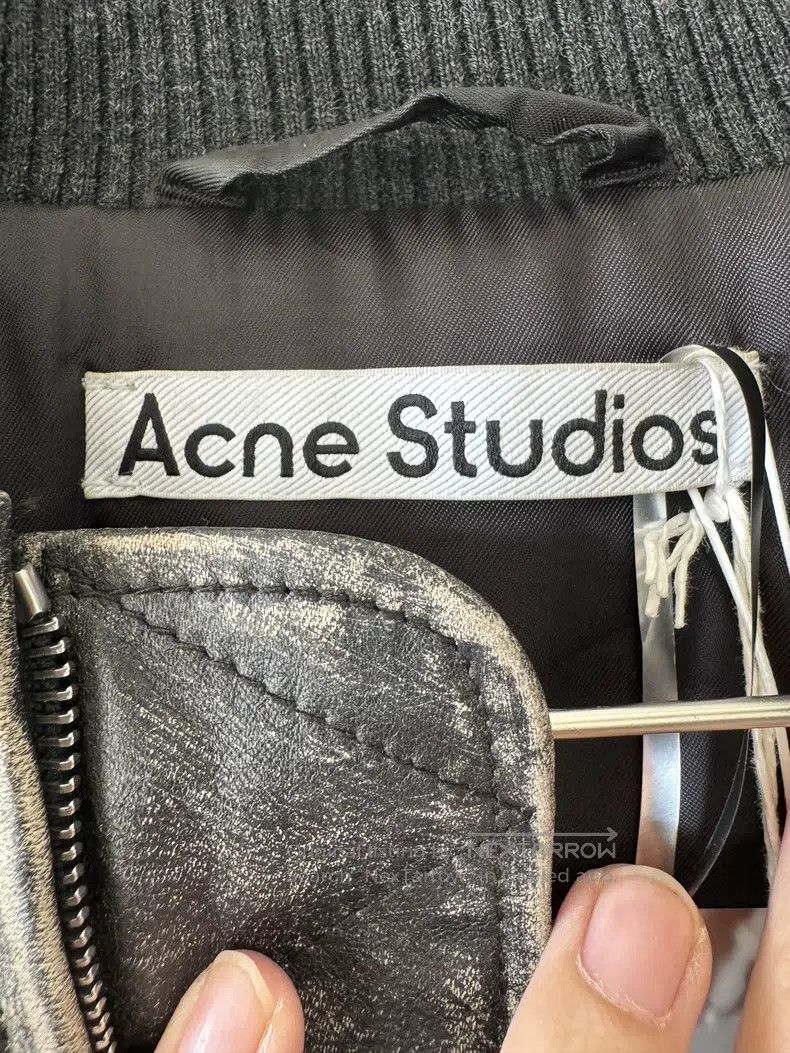 Acne Studios Acne Studios Distressed Leather Jacket, black, 100% cowhid Size XXS / US 00 / IT 34 - 3 Thumbnail