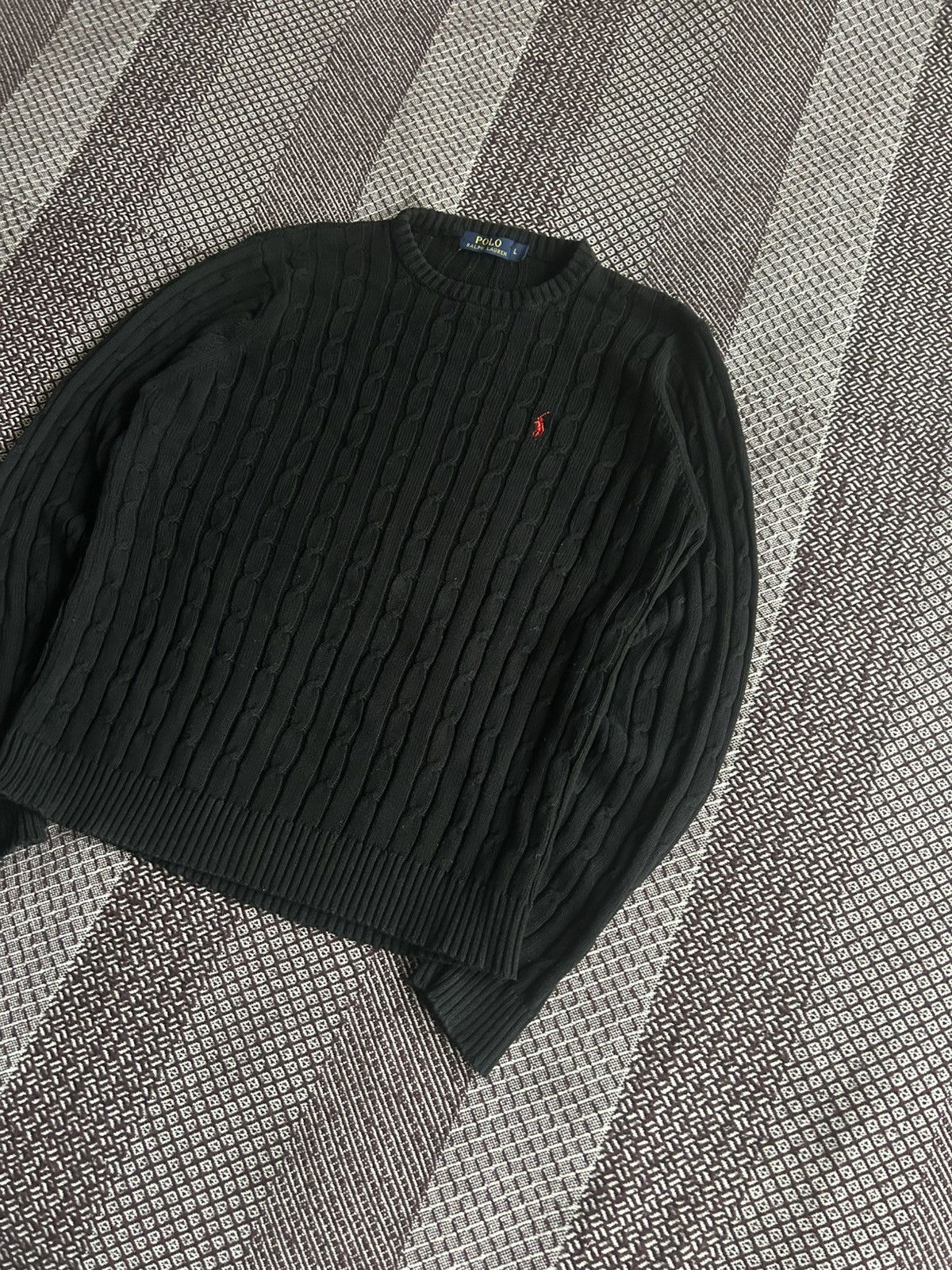 Polo Ralph Lauren Polo Ralph Lauren Sweater Mens Solid Style Black Size Large Size US L / EU 52-54 / 3 - 2 Thumbnail