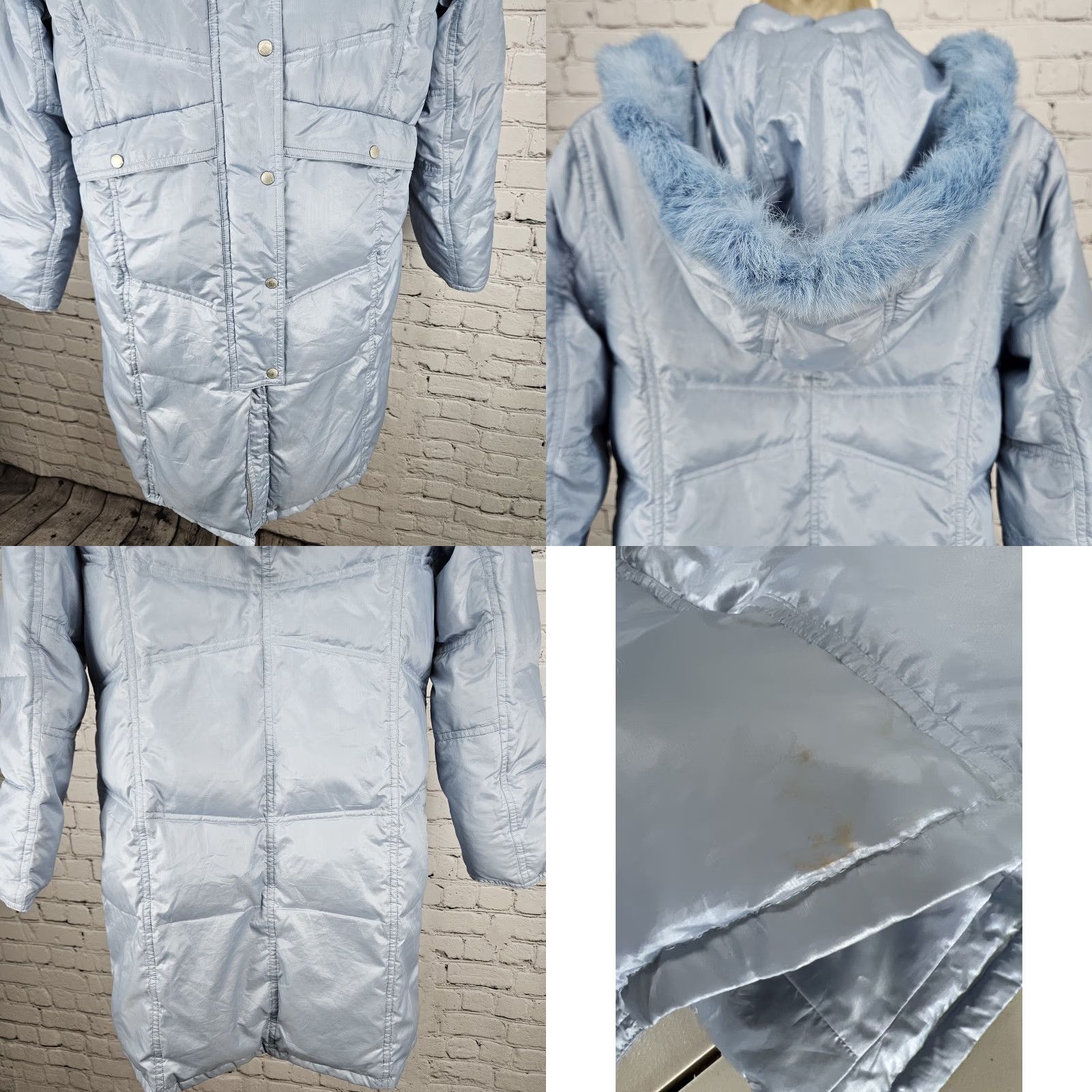McGregor VTG McGregor Jacket Parka Women's S Blue Fur Trim Hooded Down Puffer Coat Quilt Mid-Length Size S / US 4 / IT 40 - 8 Thumbnail