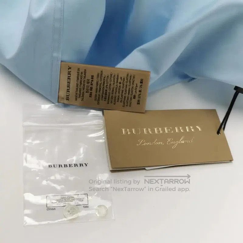 Burberry Burberry Men's Long Sleeve Blue Cotton Shirt. Size US L / EU 52-54 / 3 - 4 Thumbnail