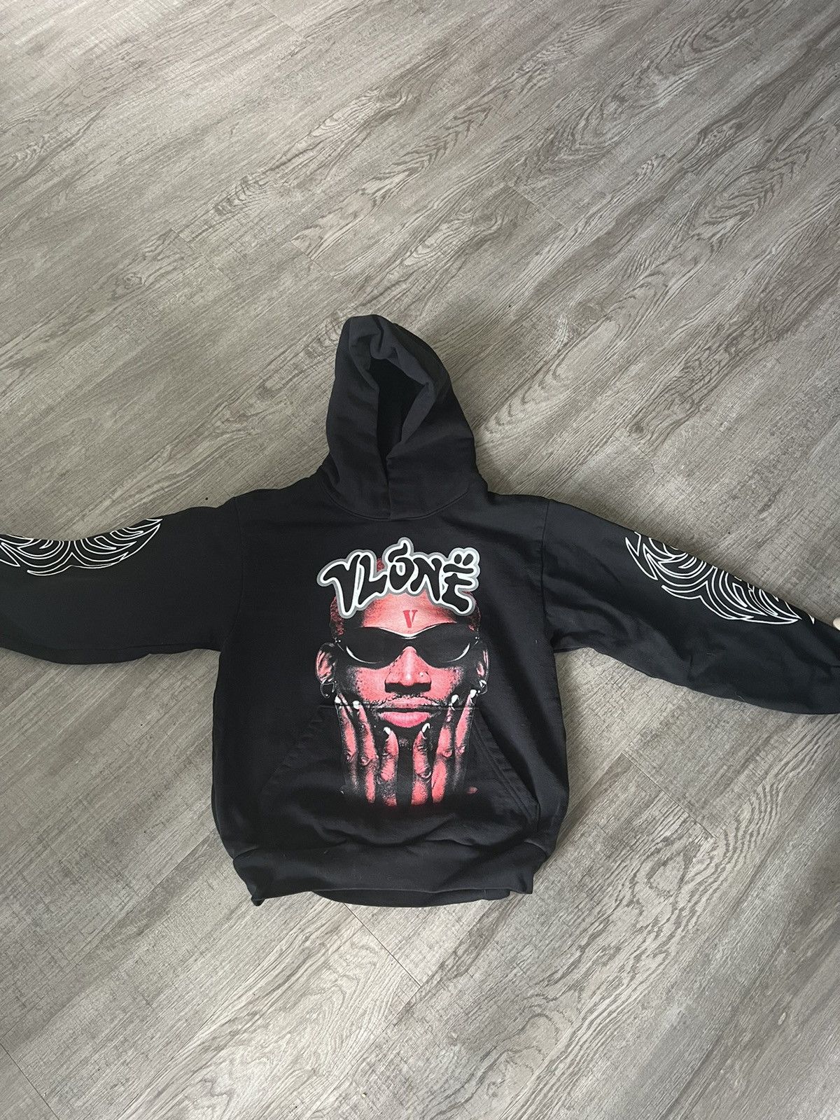 Vlone Vlone DENNIS RODMAN Hoodie Black | Grailed