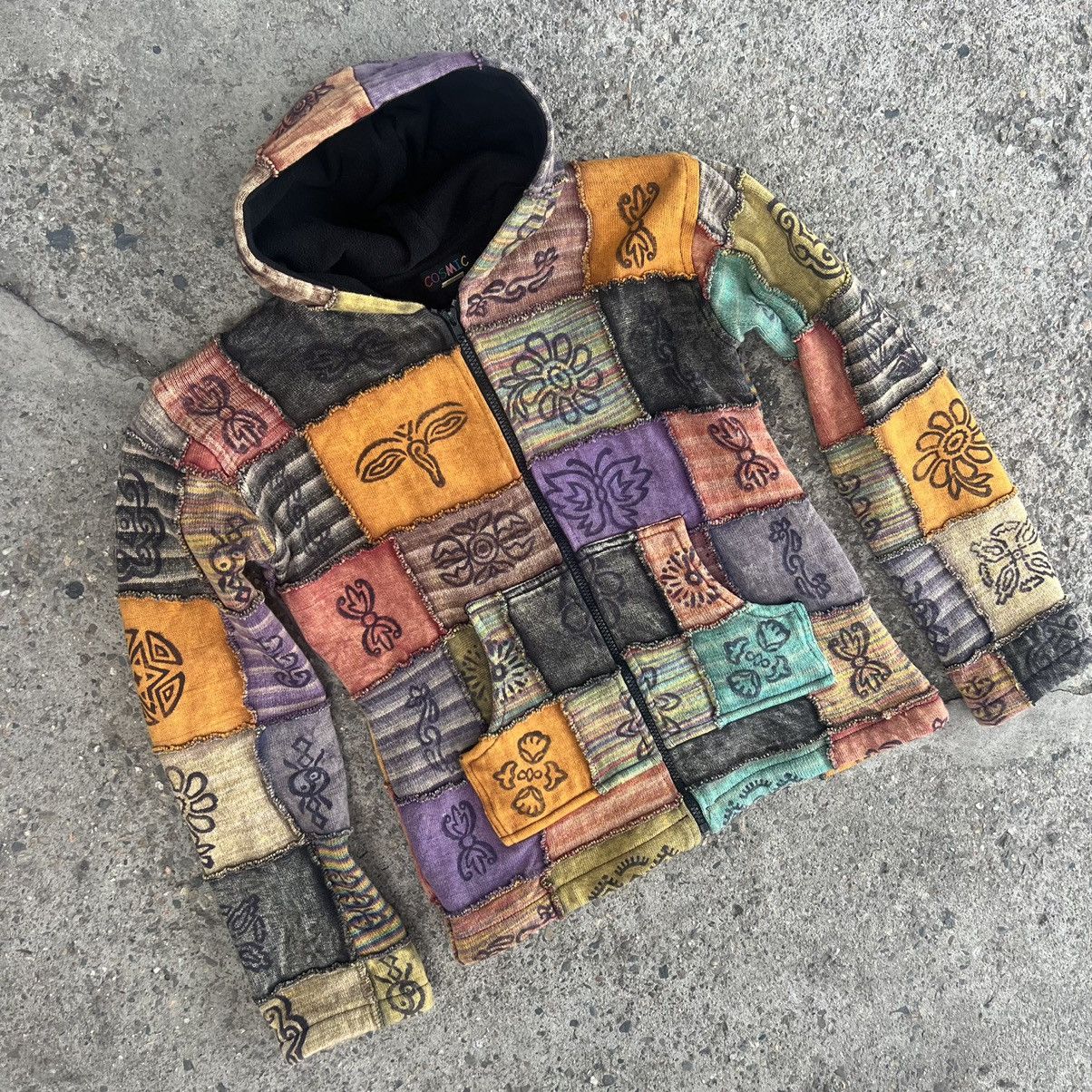 Japanese Brand × Vintage vintage patchwork jacket made in Nepal Size M / US 6-8 / IT 42-44 - 2 Thumbnail