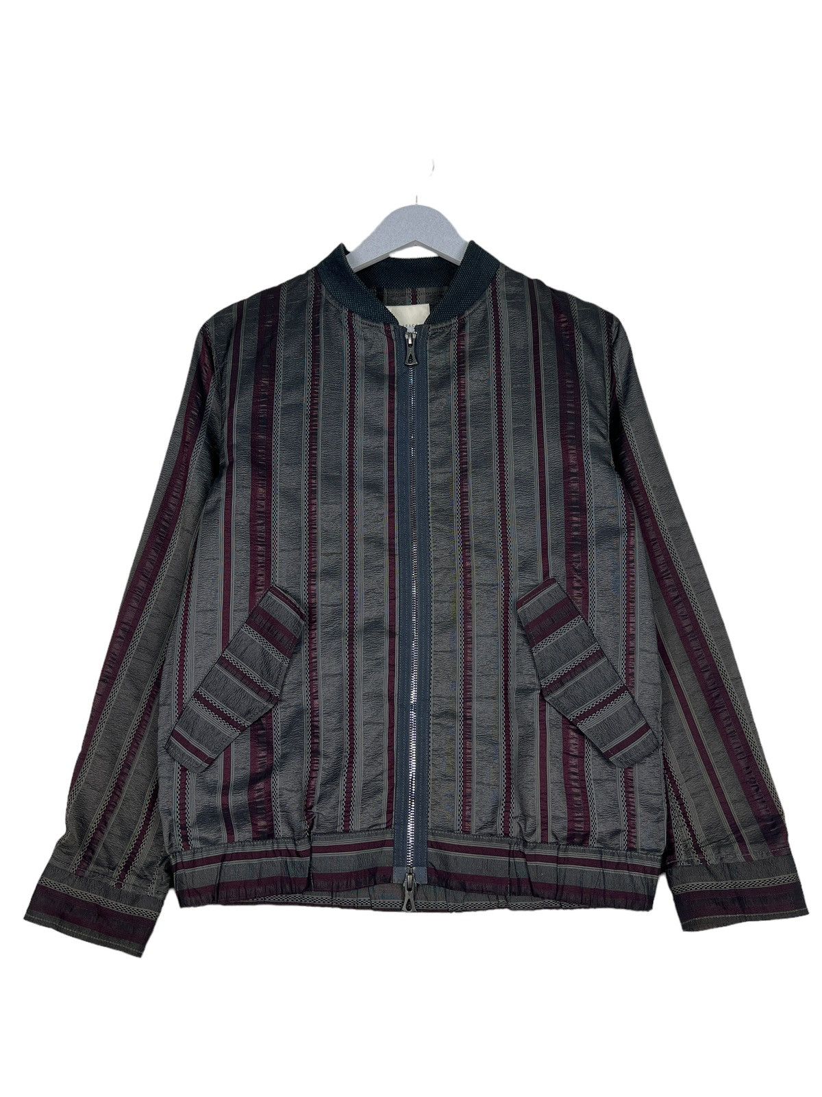 Edifice Japan 🔥 EDIFICE DEPUIS JAPAN STRIPE BLOUSON JACKET Size US S / EU 44-46 / 1 - 1 Thumbnail