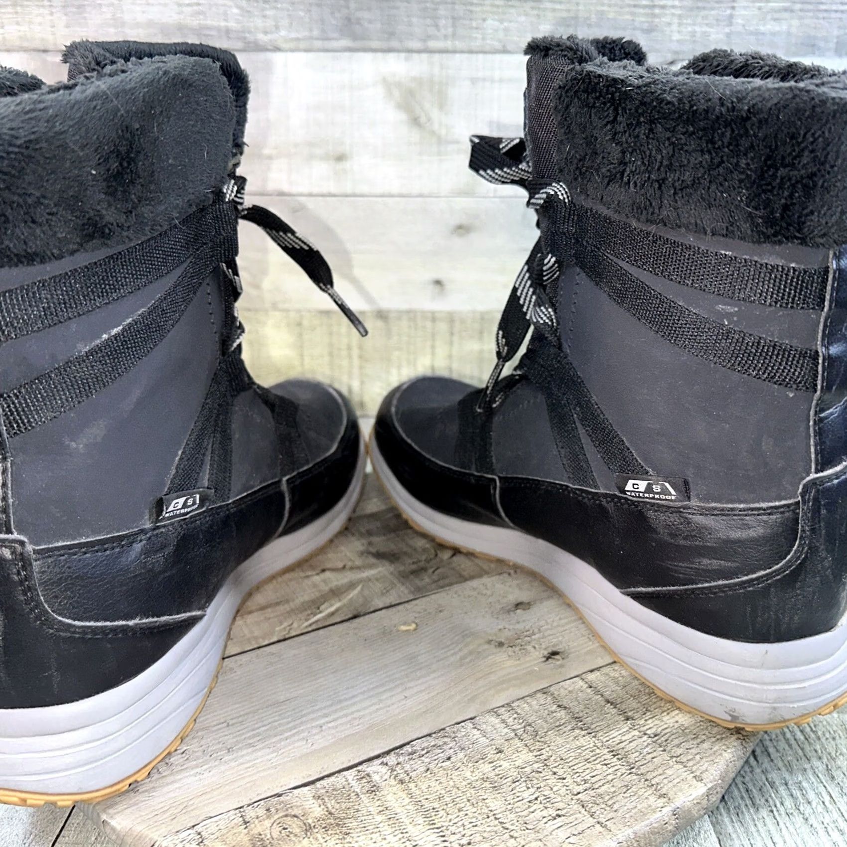 Salomon VINTAGE Women’s Salomon boots Black 9.5 Thinsulate Snow Boot Leather Women 9.5 US 9 1/2 EU Shoes Mens Girls not applicable Size US 10 / IT 40 - 7 Thumbnail