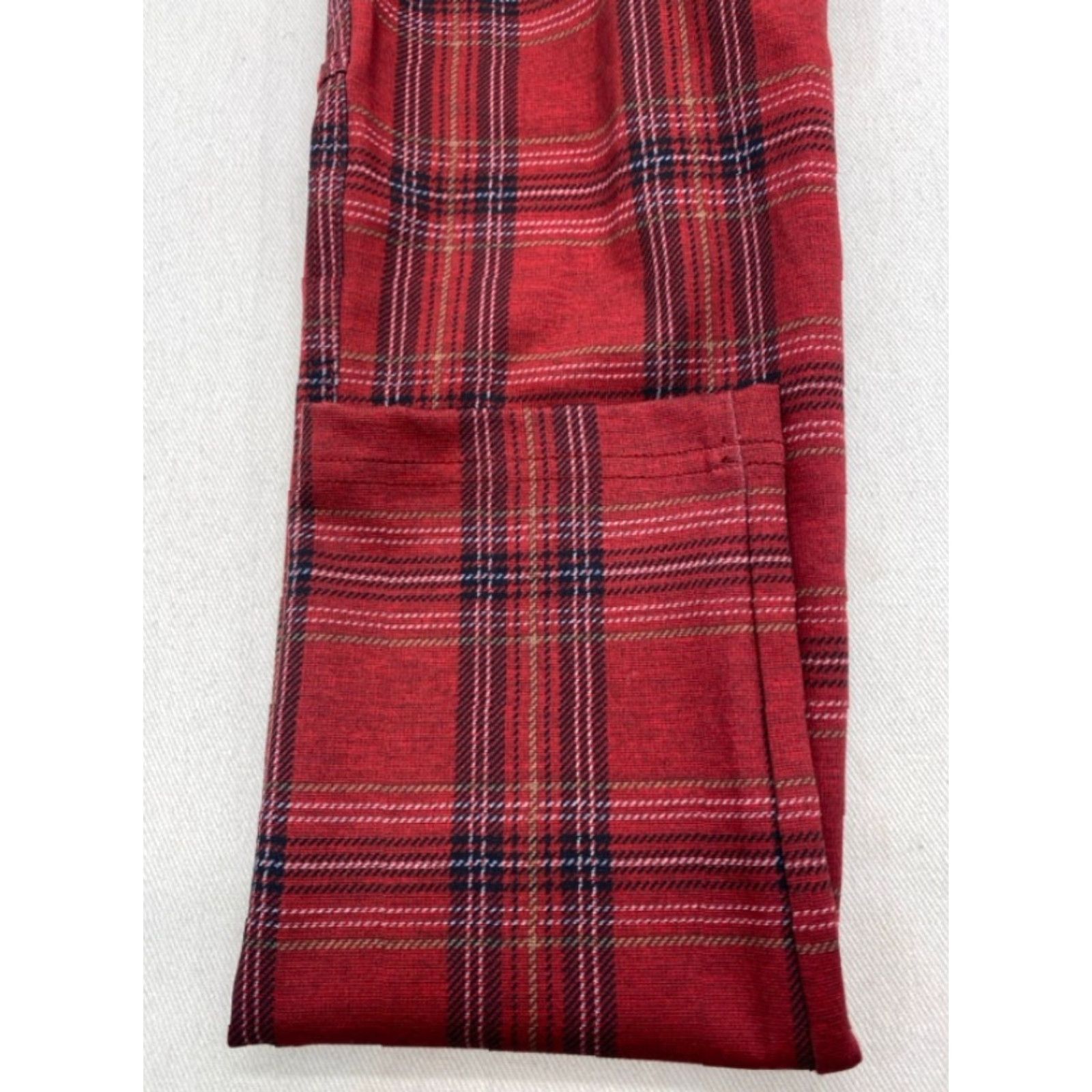 Sanctuary Sanctuary Sanctuary Red Plaid Womens 28 Legging Ankle Made in USA 3407 Size 28" / US 6 / IT 42 - 2 Thumbnail