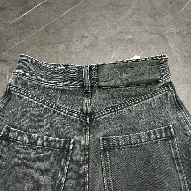 Loewe Loewe Gray and black LOGO jeans Size 42" / US 20 - 6 Thumbnail
