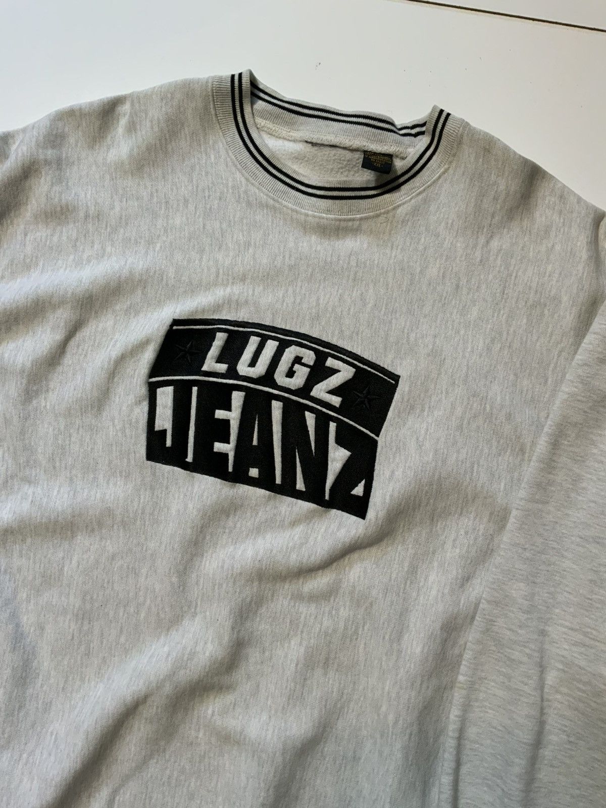 Lugz × Vintage Vintage 90s Y2K 2000s Lugz Jeanz Weave Crewneck Sweatshirt Size US XXL / EU 58 / 5 - 3 Thumbnail