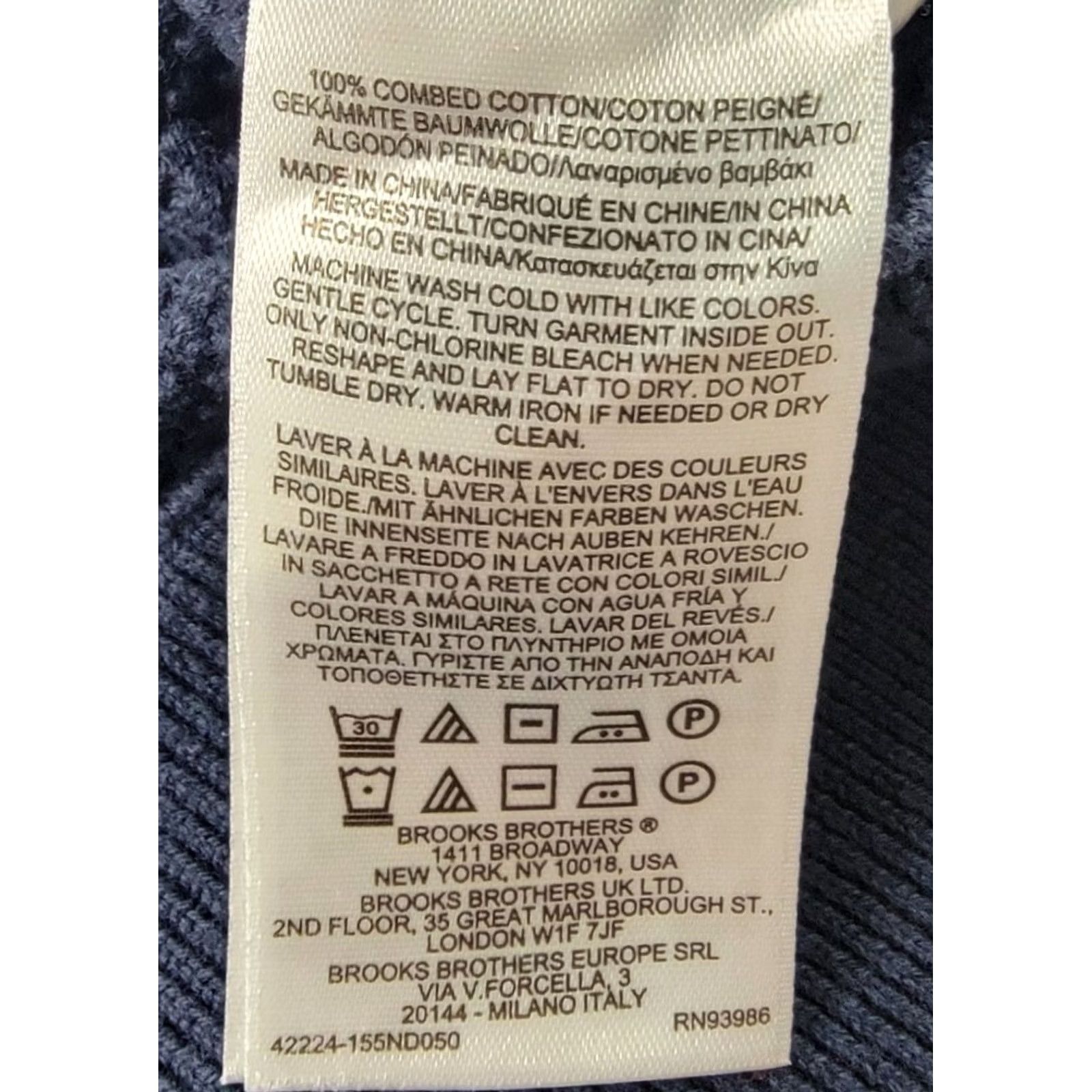 Brooks Brothers Brooks Brothers Sweater Mens Medium Blue 1/4 Zip Pullover 100% Combed Cotton Cardigan? Size US M / EU 48-50 / 2 - 4 Thumbnail