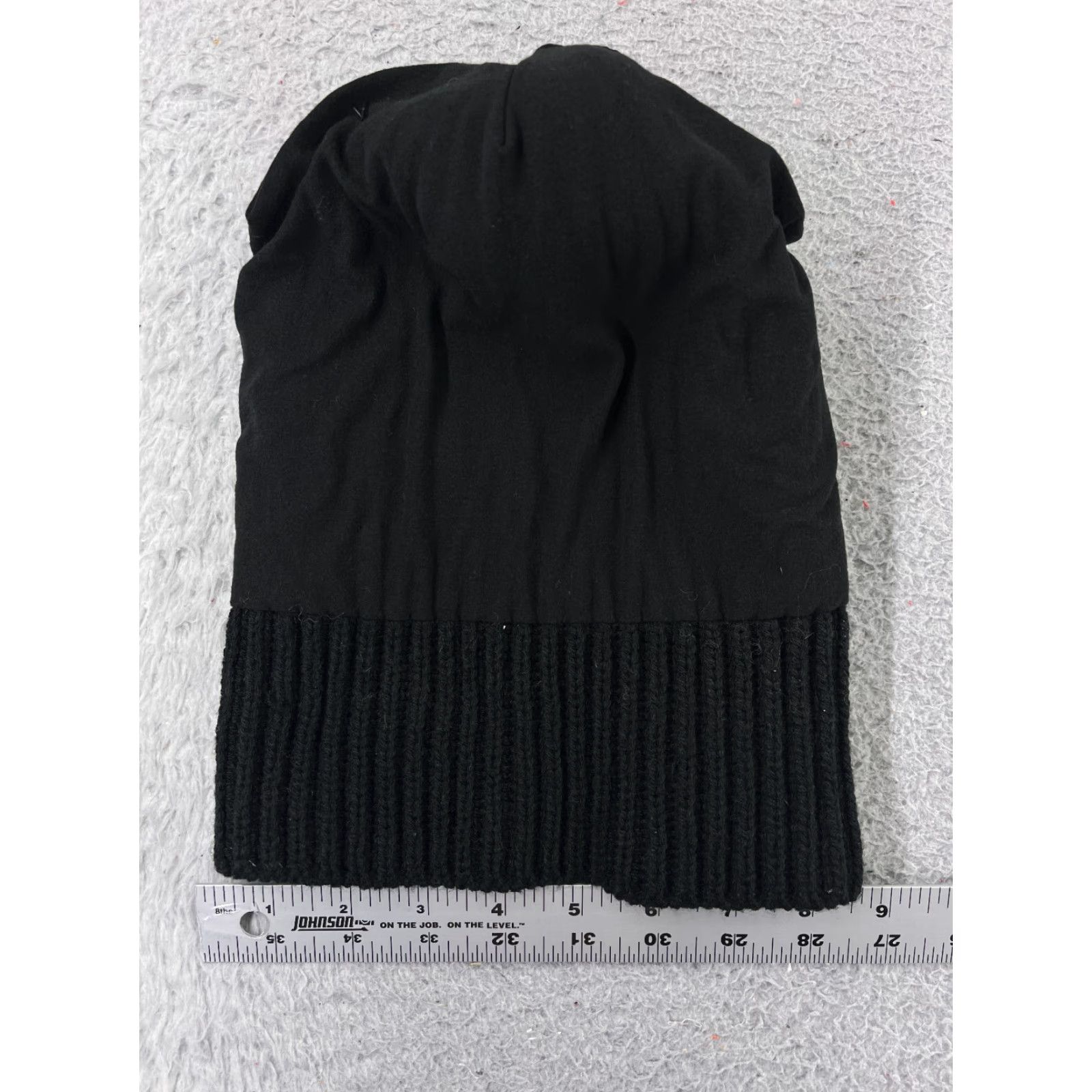 Vintage Rainforest Beanie Toque Adult One Size Gray Black Knit Acrylic Warm Ski Pom Hood/Beanie Size ONE SIZE - 7 Thumbnail
