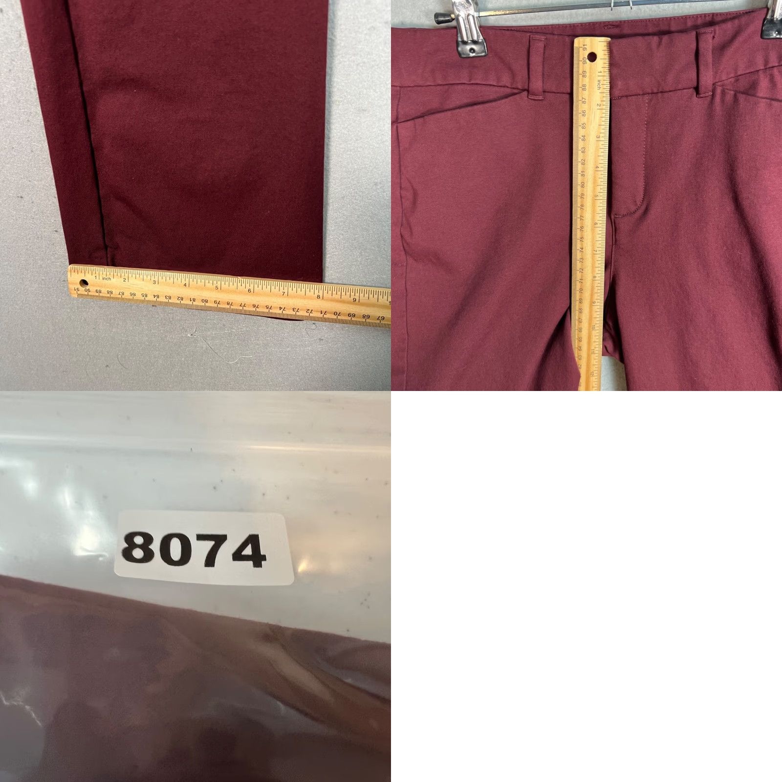 Old Navy Old Navy Womens High-Rise Pixie Flare Pants Size 4 Burgundy Size 27" / US 4 / IT 40 - 8 Thumbnail