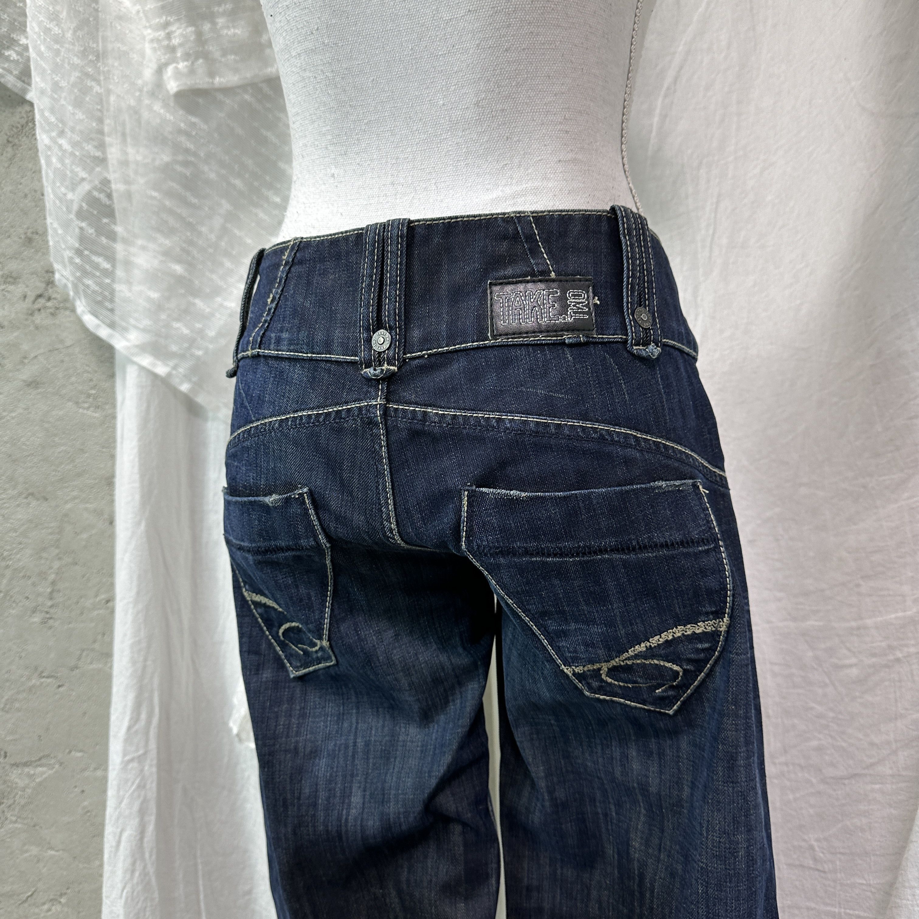 Vintage Vintage Denim Take Two Flared Low Waist Jeans Y2K Size 27" / US 4 / IT 40 - 8 Thumbnail