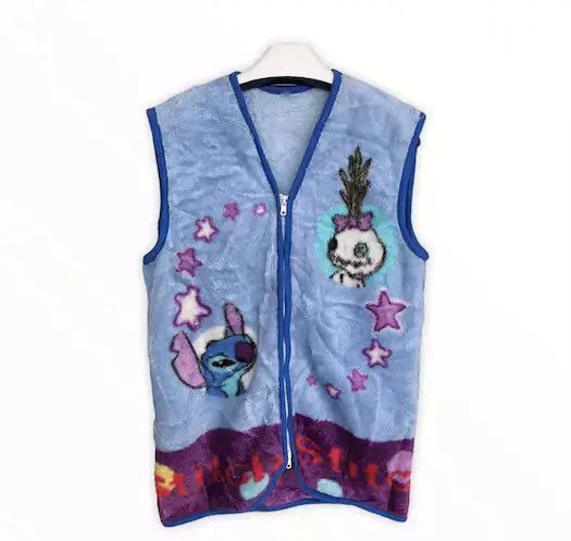 image of Cartoon Network Stitch Big Logo Fleece Vest, Men's (Size Small)